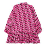LIU JO abito manica lunga stampa fantasia Fuxia per Bambina GF3027 FUXIA LIU JO