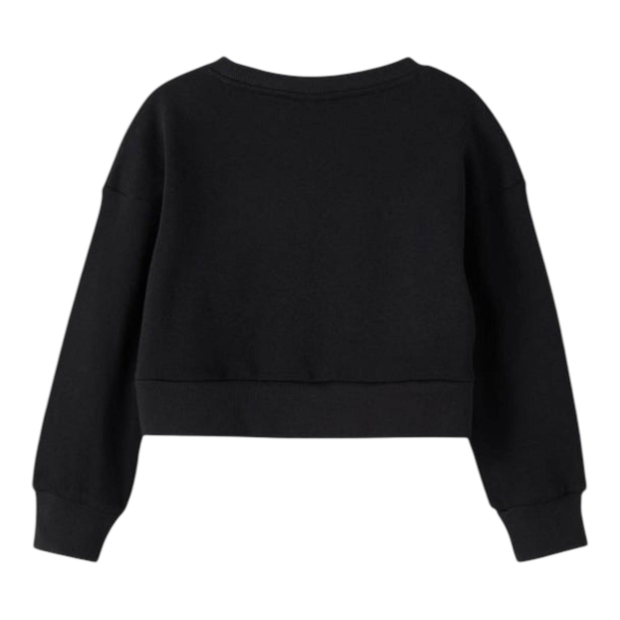 NAME IT felpa tinta unita girocollo con stampa Nero per Bambina 13207638 NERO NAME IT