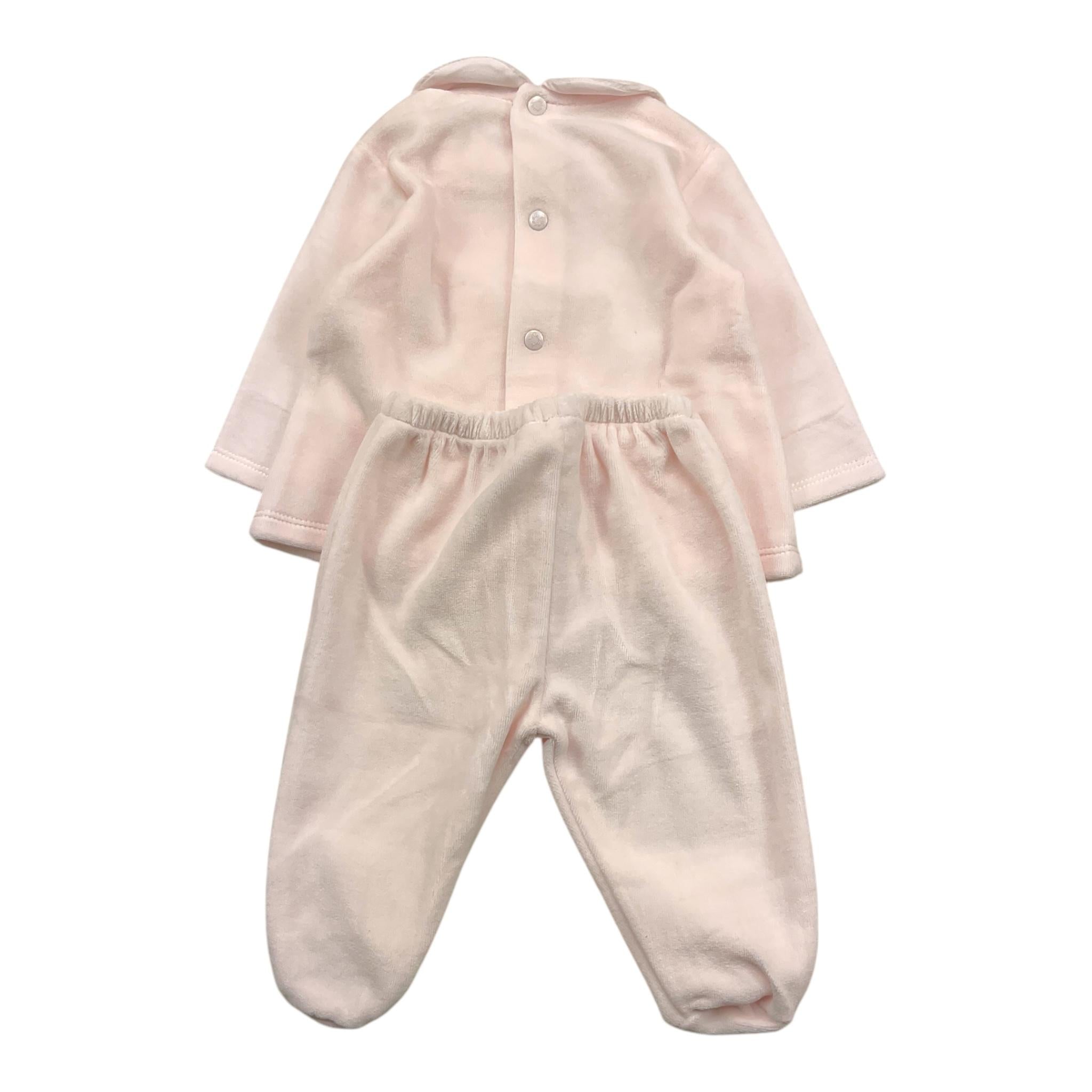 NINNAOH completo 2pz maglia- ghettina tinta unita Rosa per Neonata I2413C ROSA NINNAOH