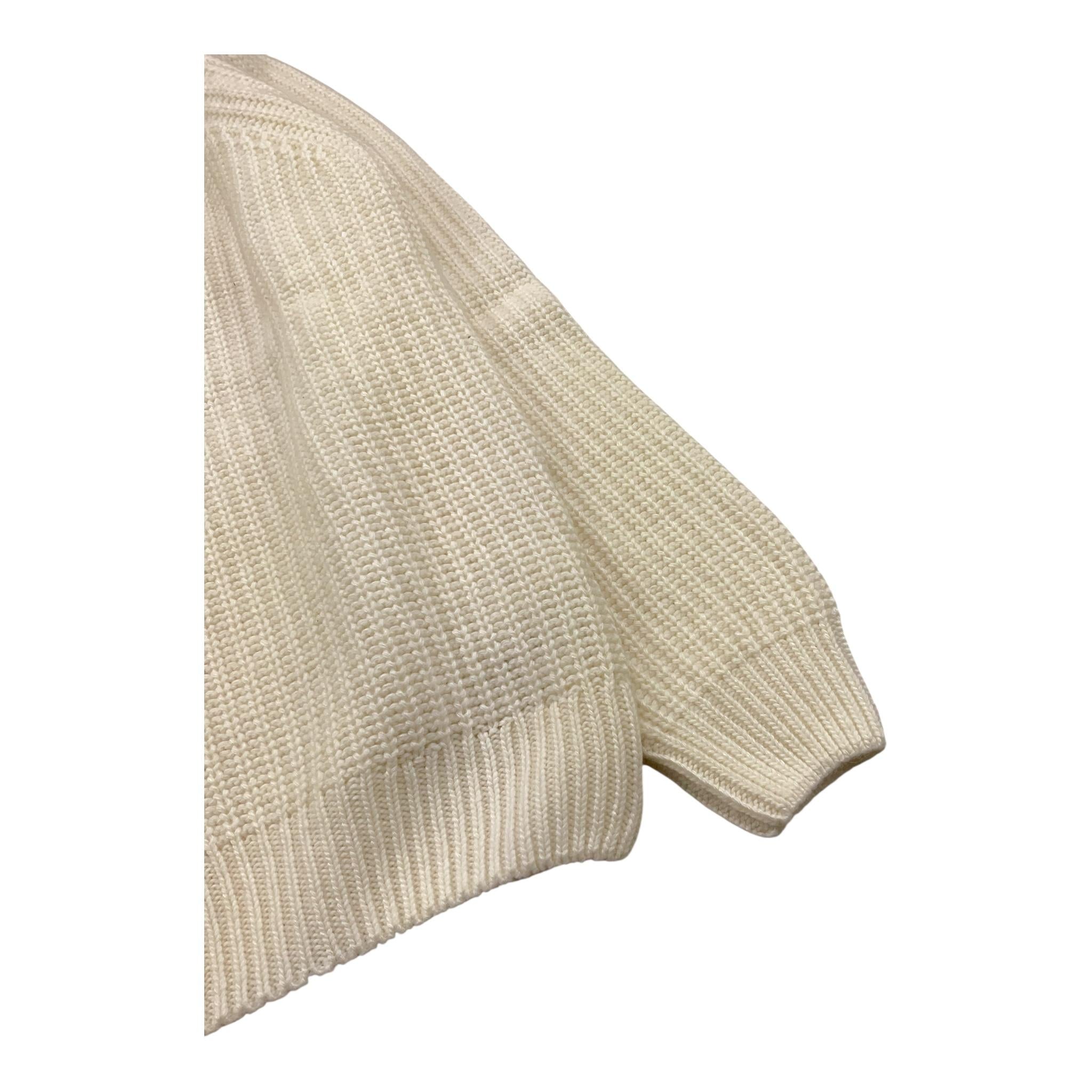 DONDUP maglia tinta unita mezzo collo Panna per Bambina DMMA001 PANNA DONDUP