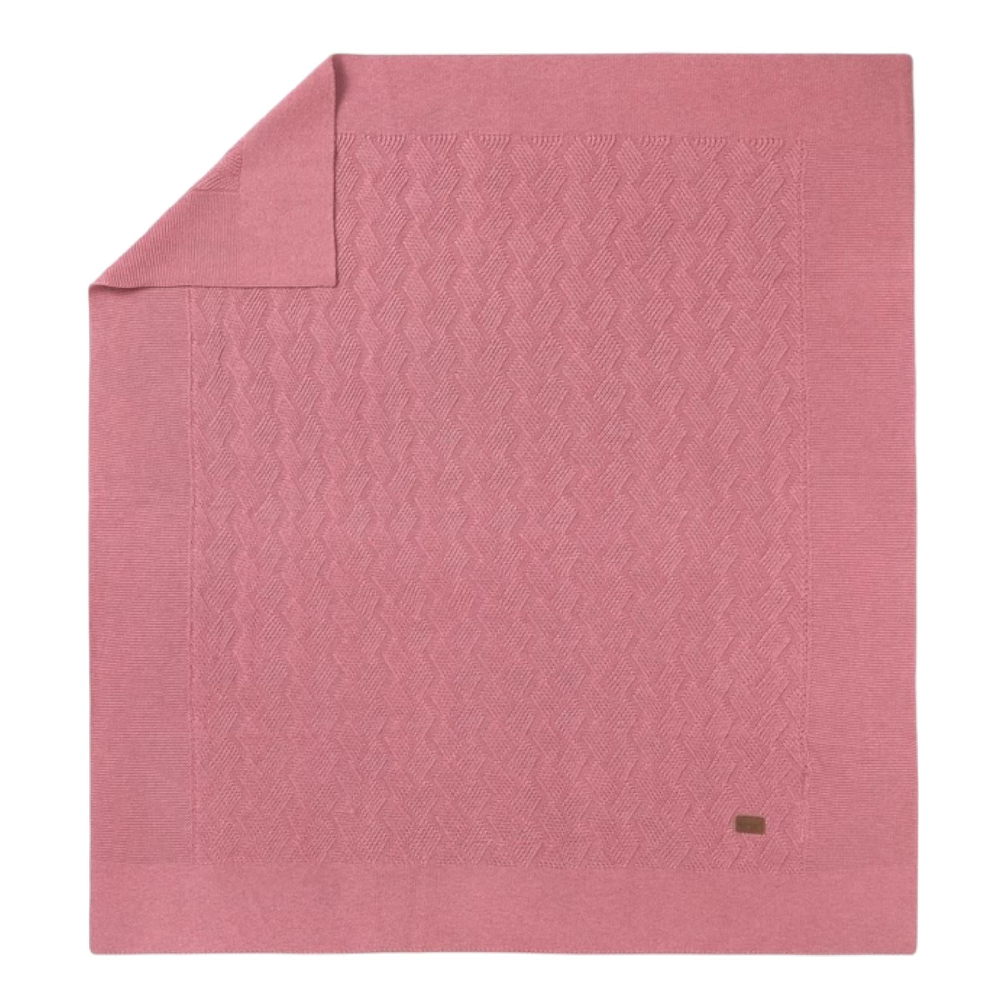 MAYORAL coperta tinta unita con logo Rosa per Neonata 19476 ROSA MAYORAL