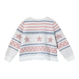 LIU JO maglia girocollo tinta unita con stampe in contrasto Bianco per Neonata KF4095 BIANCO LIU JO