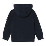 STONE ISLAND felpa tinta unita con zip e cappuccio Blu per Neonato 811660720 BLU STONE ISLAND