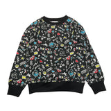 MOSCHINO felpa girocollo tinta unita con stampa Nero per Bambino HMF08H NERO MOSCHINO