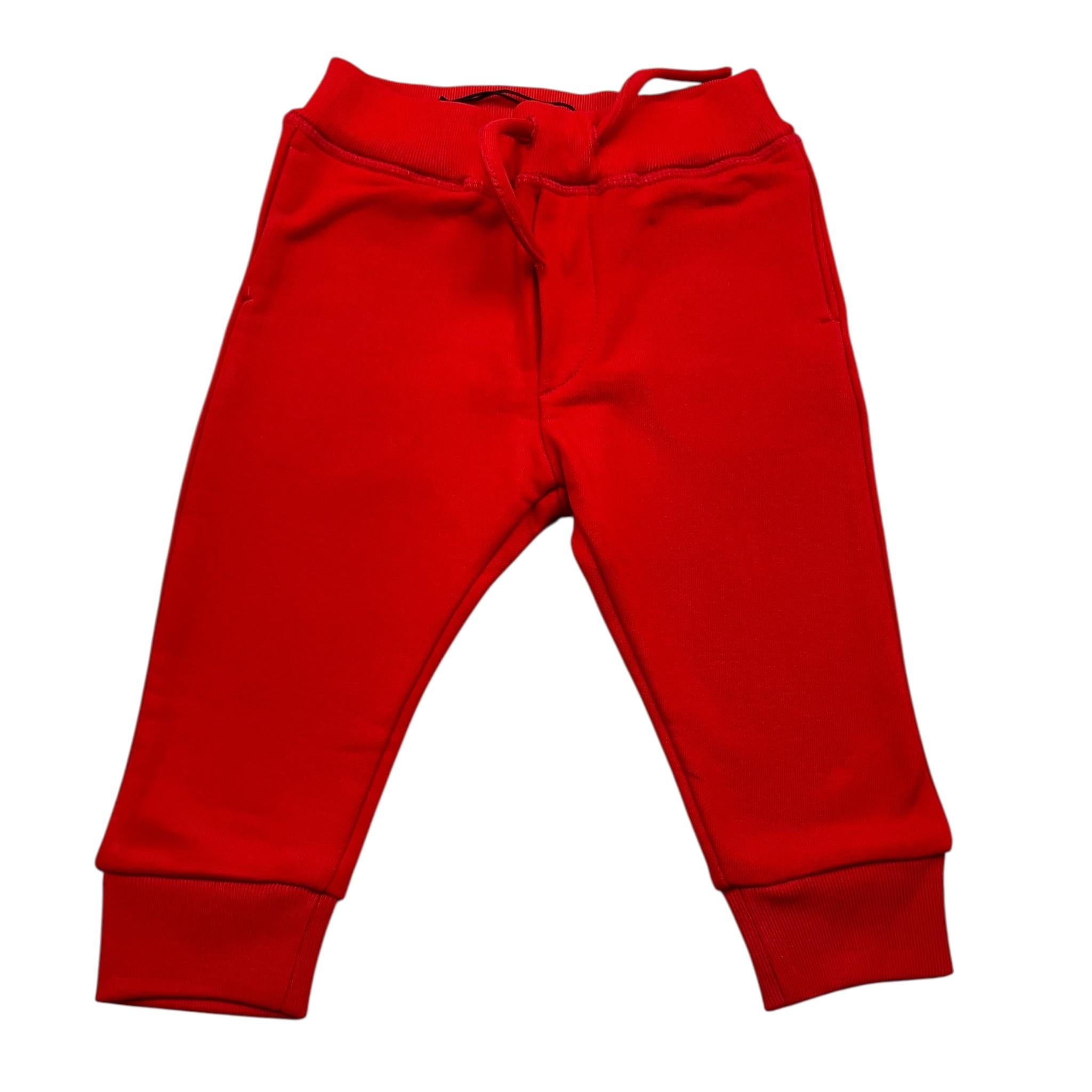 DSQUARED2 pantalone tuta tinta unita con logo Rosso per Neonato DQ2505 ROSSO DSQUARED2