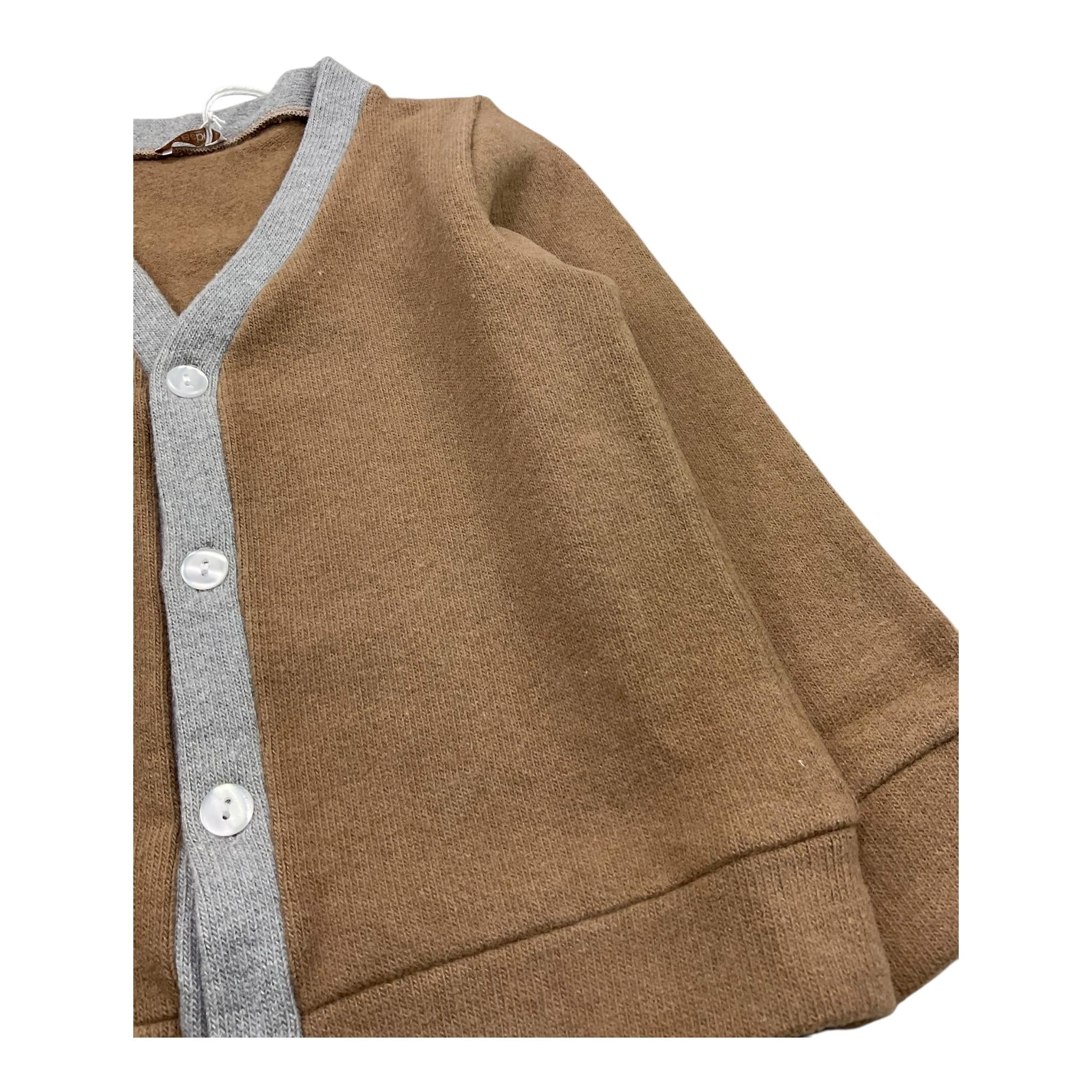LE BEBE' cardigan tinta unita con profili in contrasto Biscotto per Neonato LBB4676 BISCOTTO LE BEBE'