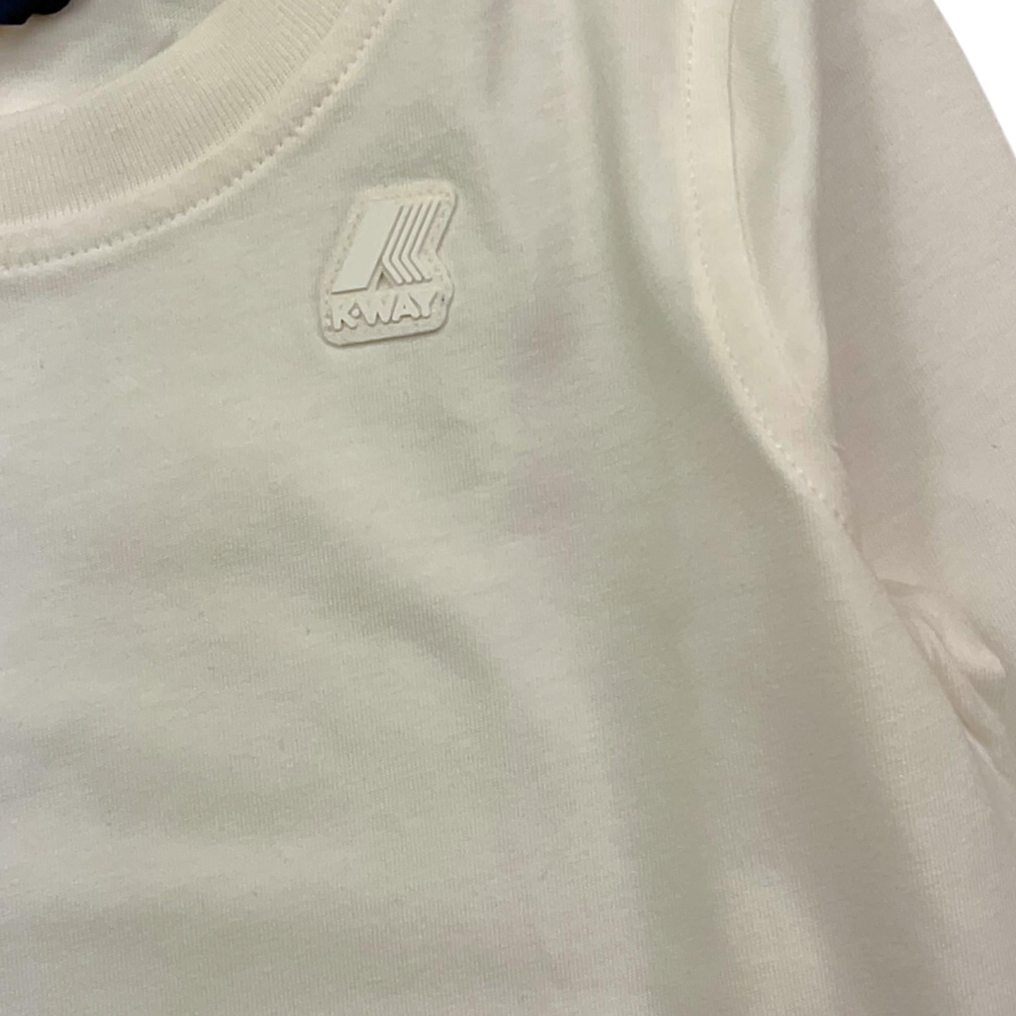 K-WAY shirt girocollo tinta unita con logo Bianco per Bambino K51311W BIANCO K-WAY