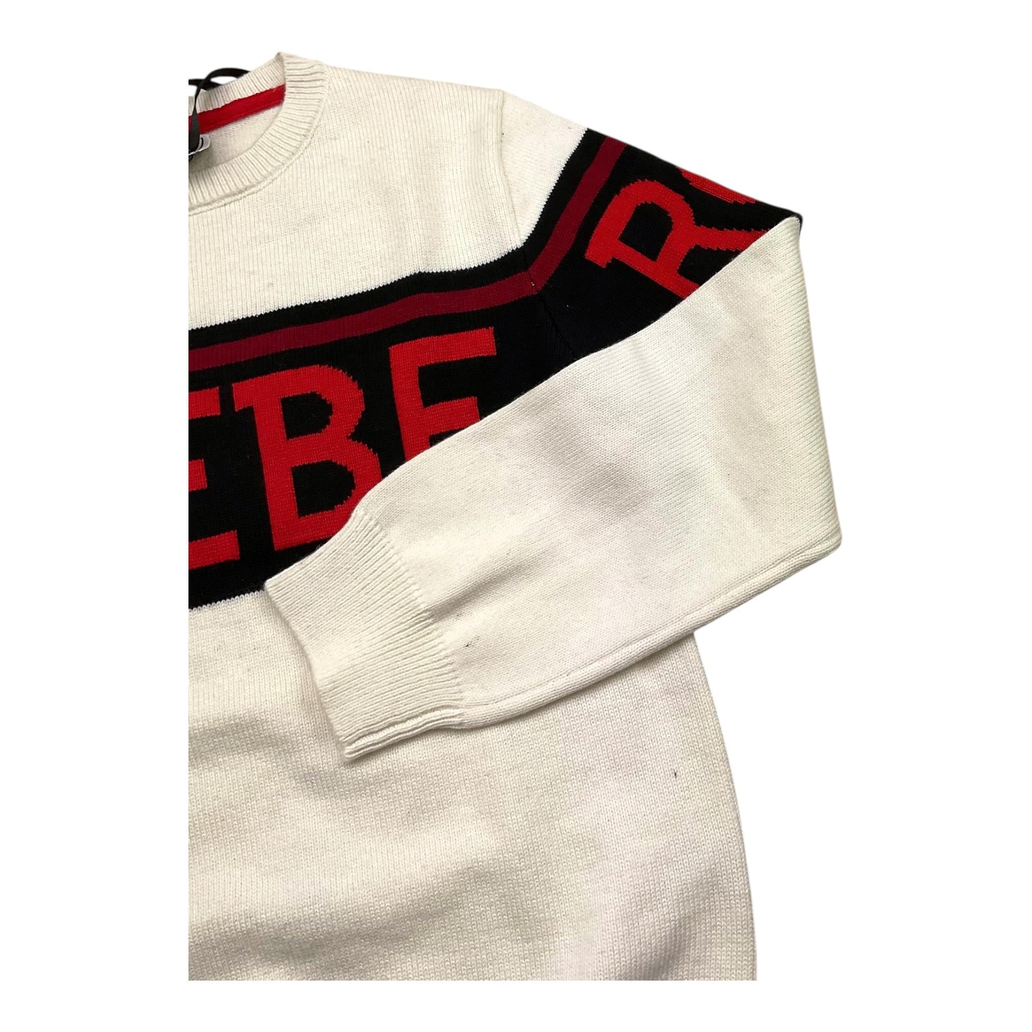 ICEBERG maglia girocollo tinta unita con stampa Panna per Bambino MGICE5315BX PANNA ICEBERG