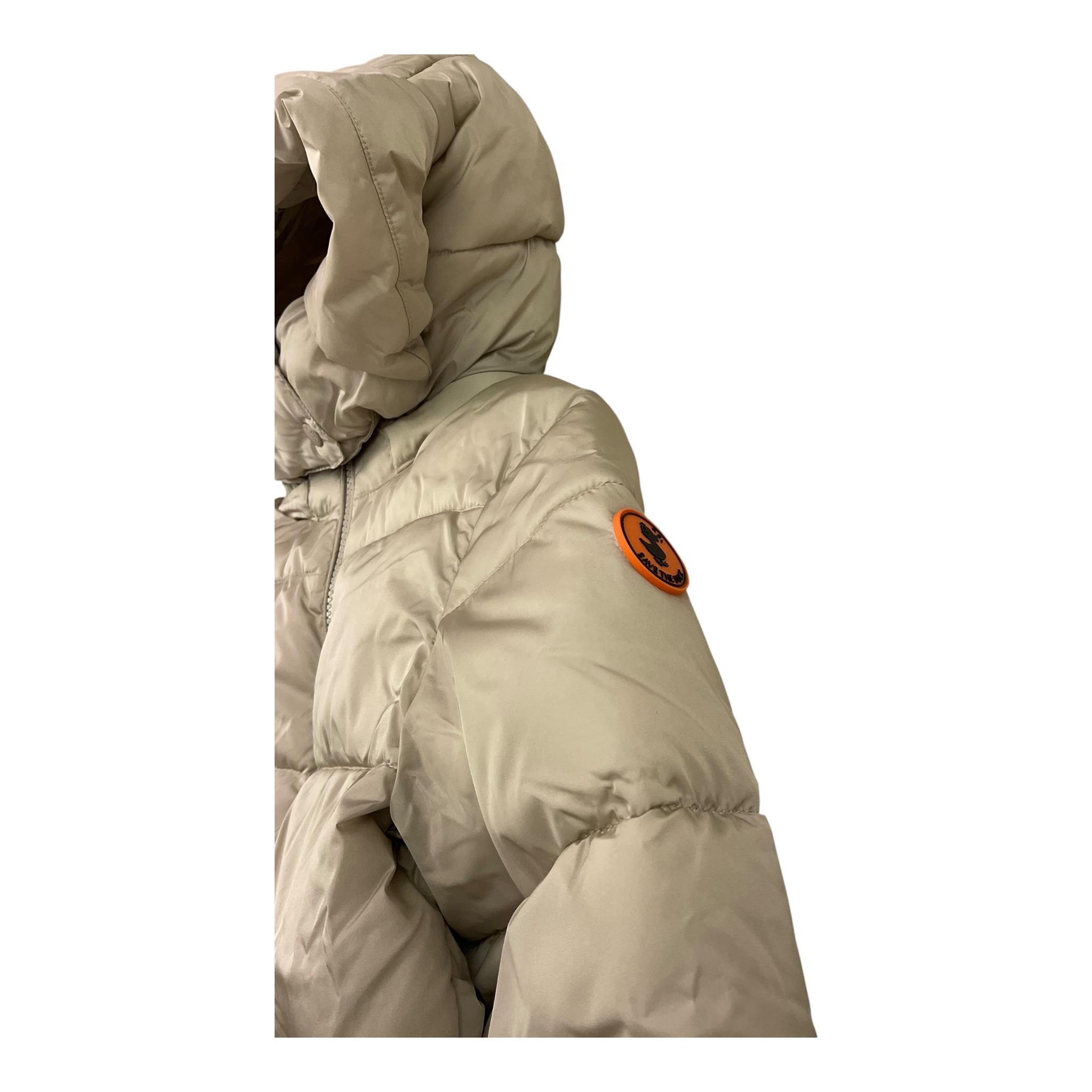 SAVE THE DUCK giubbino tinta unita con cappuccio Beige per Bambino J40270GXX BEIGE SAVE THE DUCK