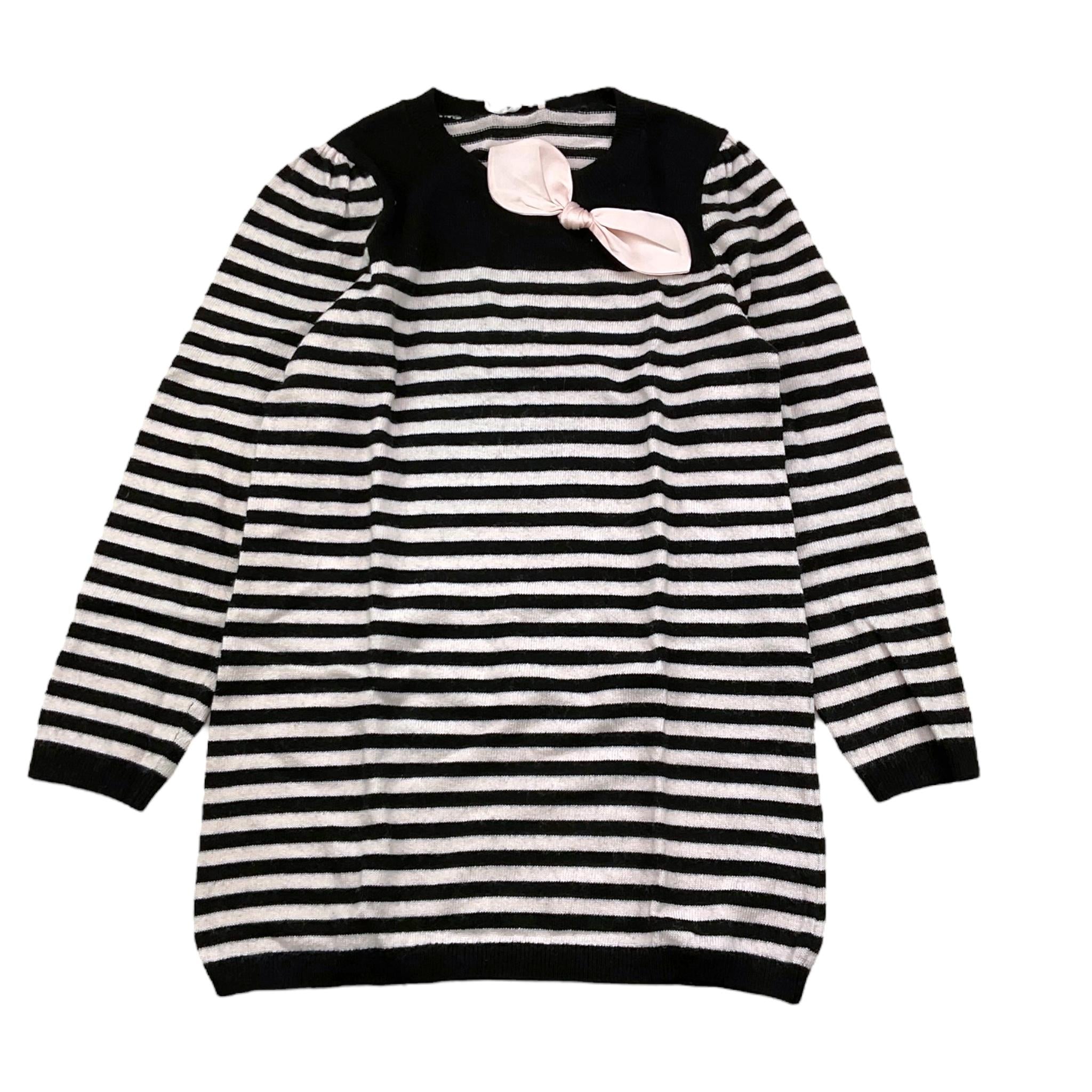 LIU JO abito bicolore con fantasia a righe Nero per Bambina KF3060 NERO LIU JO