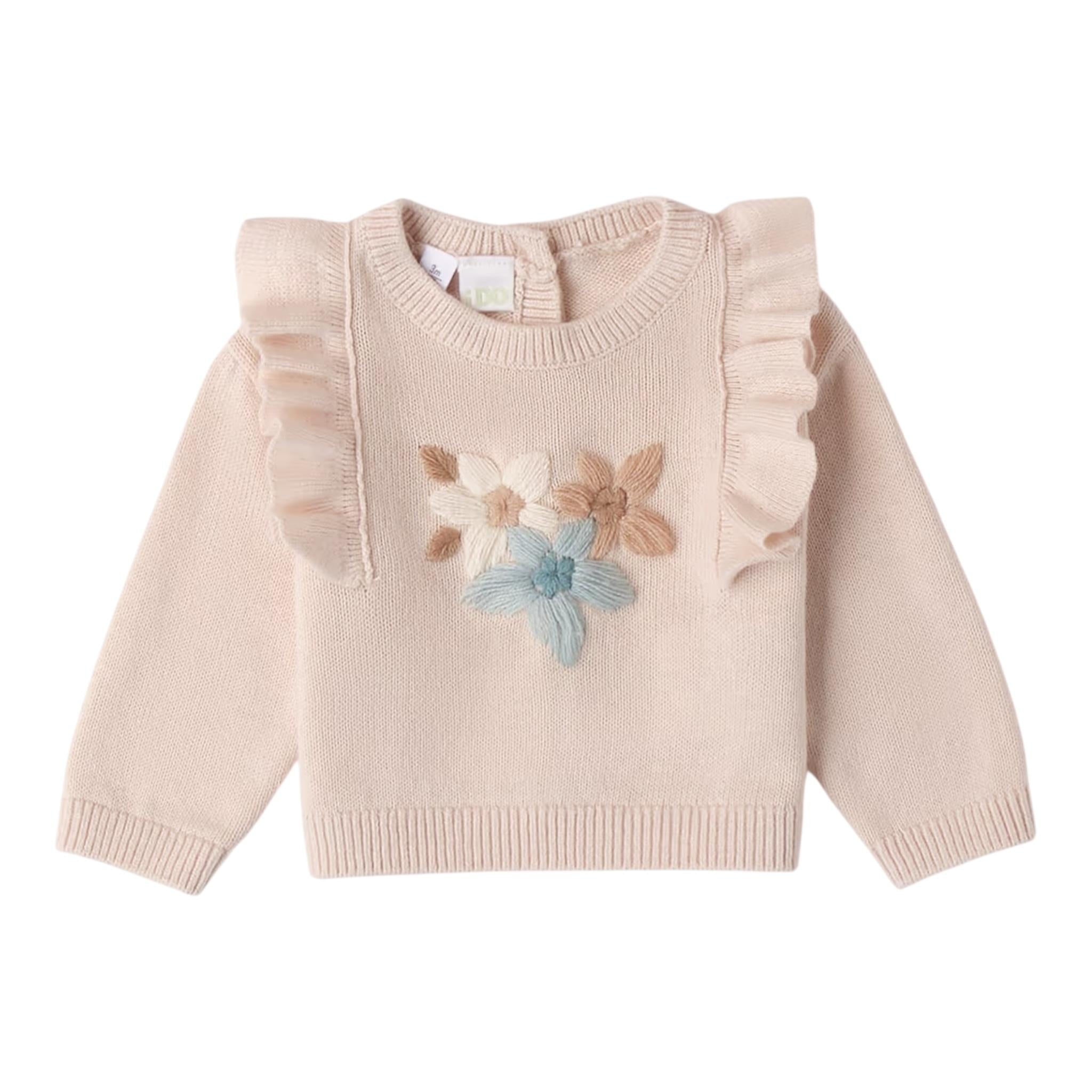 I DO maglia girocollo tinta unita Rosa per Neonata 4A263 ROSA I DO