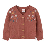 BOBOLI cardigan scollo a v con ricami Terra per Bambina 239194 TERRA BOBOLI