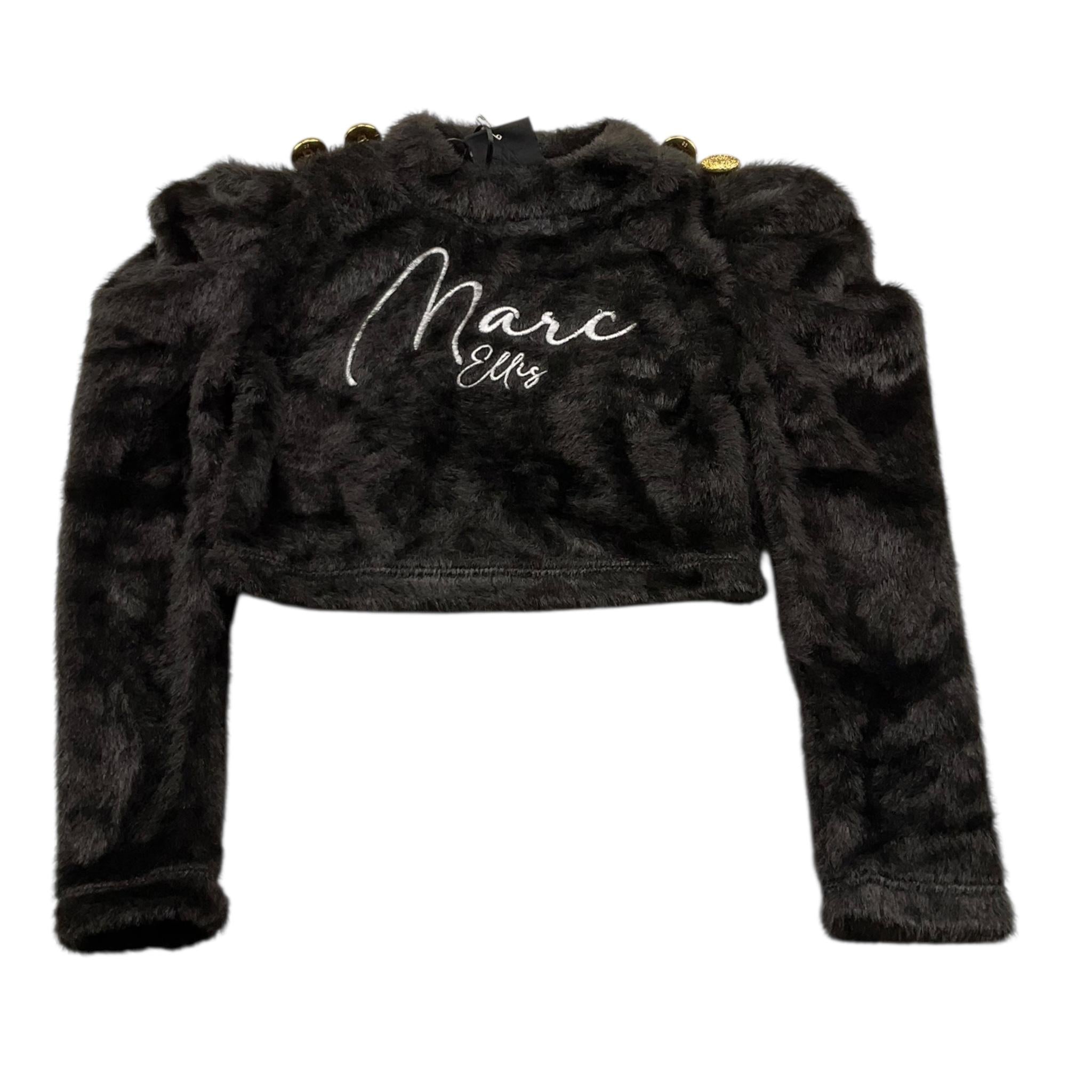 MARC ELLIS maglia girocollo tinta unita con logo Nero per Bambina MJMJTS15516 NERO MARC ELLIS