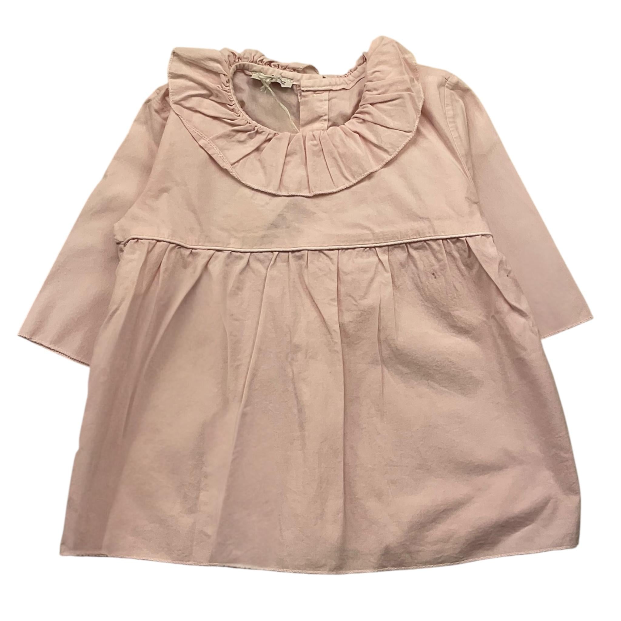 ZERO AMPERE camicia manica lunga tinta unita con colletto Rosa per Neonata RIO ROSA ZERO AMPERE