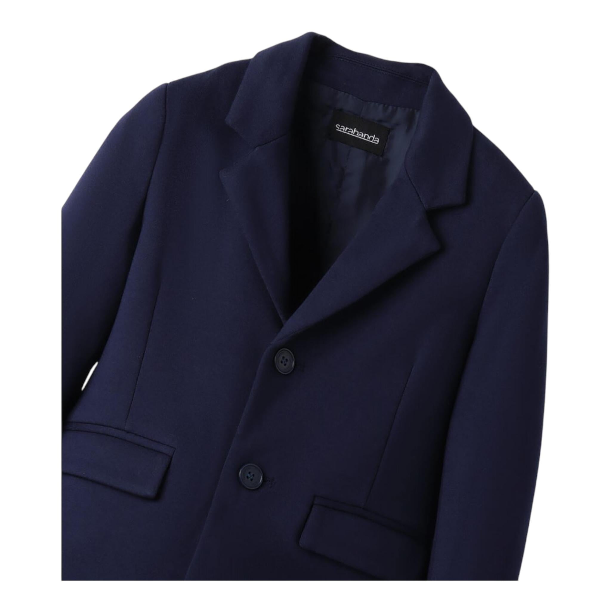 SARABANDA giacca tinta unita con bottoni Blu per Bambino A180 BLU SARABANDA