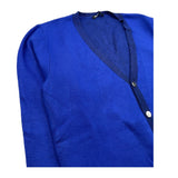 NEVER TOO cardigan tinta unita scollo a v Blu per Bambino NT2071R BLU NEVER TOO