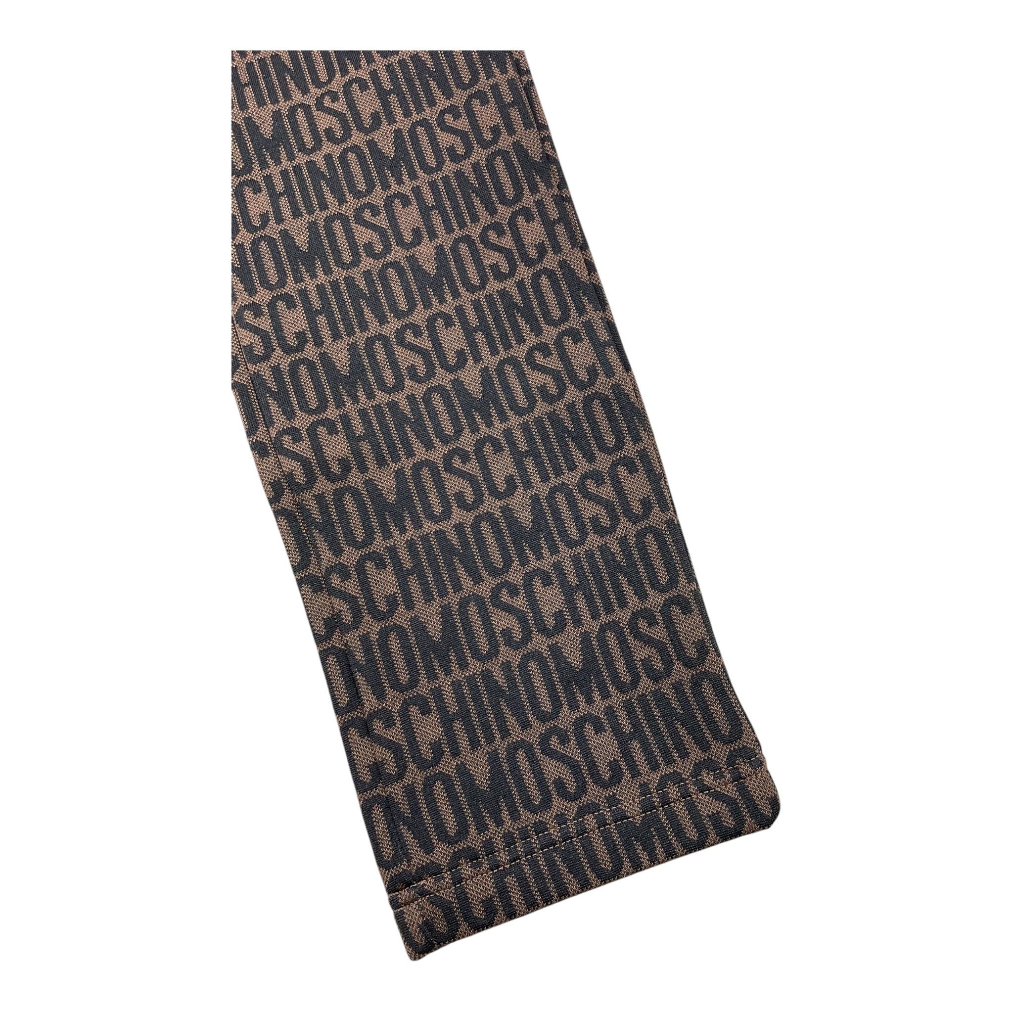 MOSCHINO pantalone tinta unita con stampe moschino Marrone per Bambino HUP07S MARRONE MOSCHINO