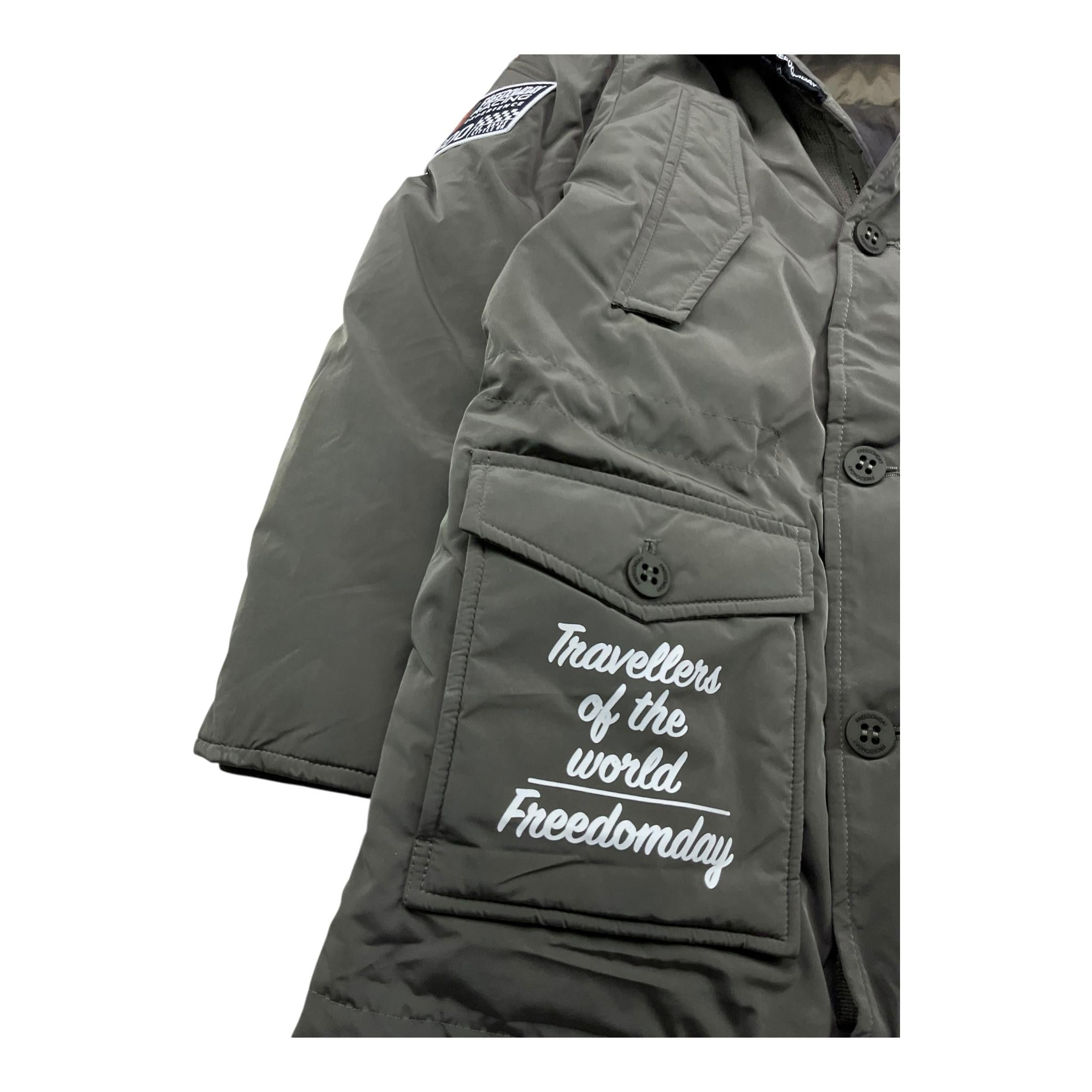 FREEDOMDAY giubbino modello parka tinta unita con cappuccio Verde per Bambino IFRJB6930AH112X VERDE FREEDOMDAY