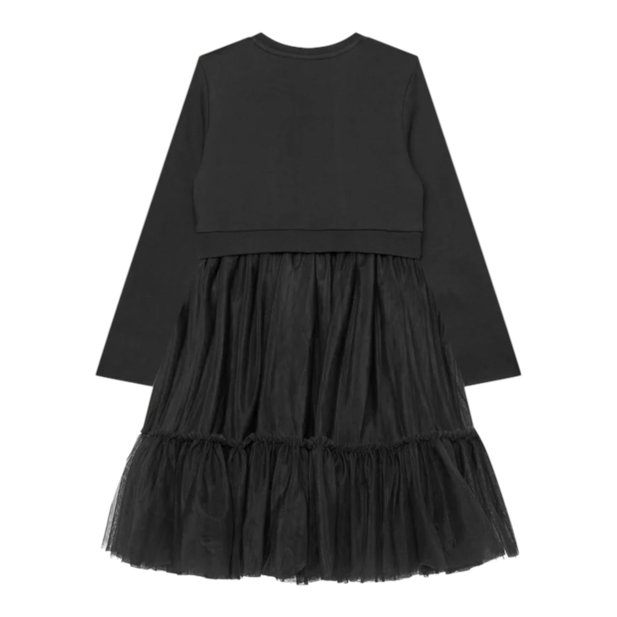 GUESS abito manica lunga tinta unita con gonna tulle Nero per Bambina J4YK06KB8R0X NERO GUESS