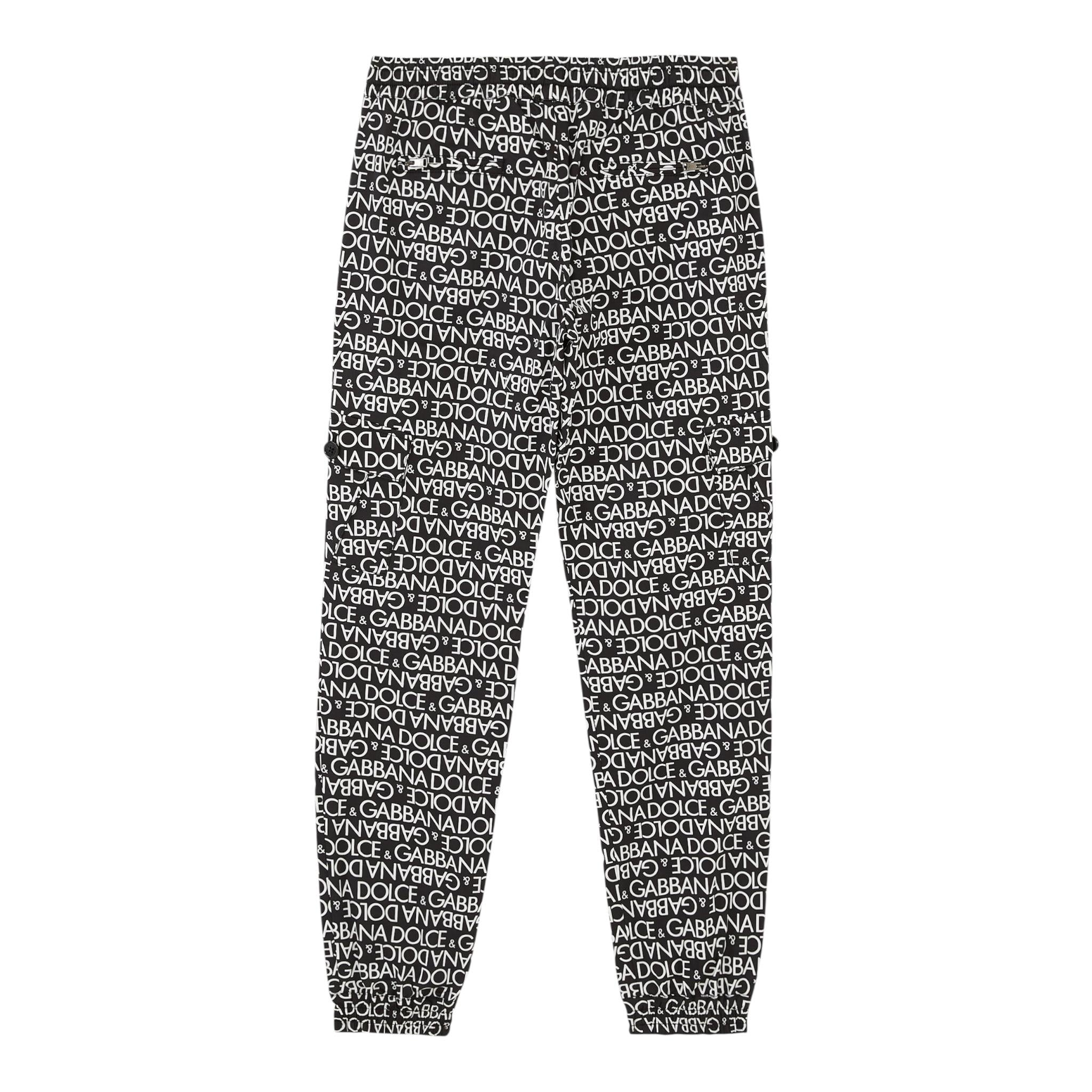 DOLCE & GABBANA pantalone tinta unita logato Nero per Bambino L44P13FSFM0 NERO DOLCE & GABBANA