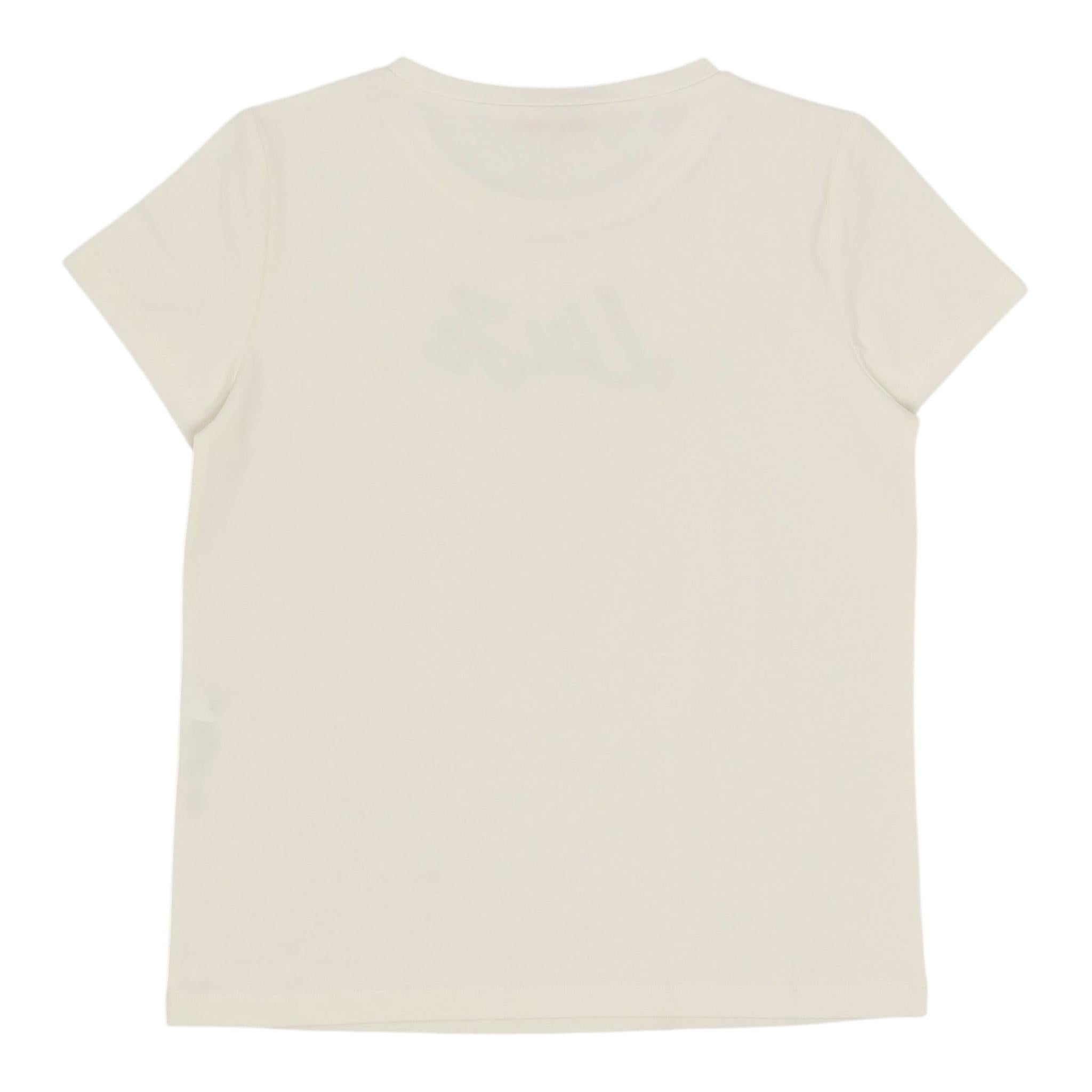LIU JO t-shirt girocollo tinta unita cn stampa brillantinata Panna per Bambina GF4029 PANNA LIU JO