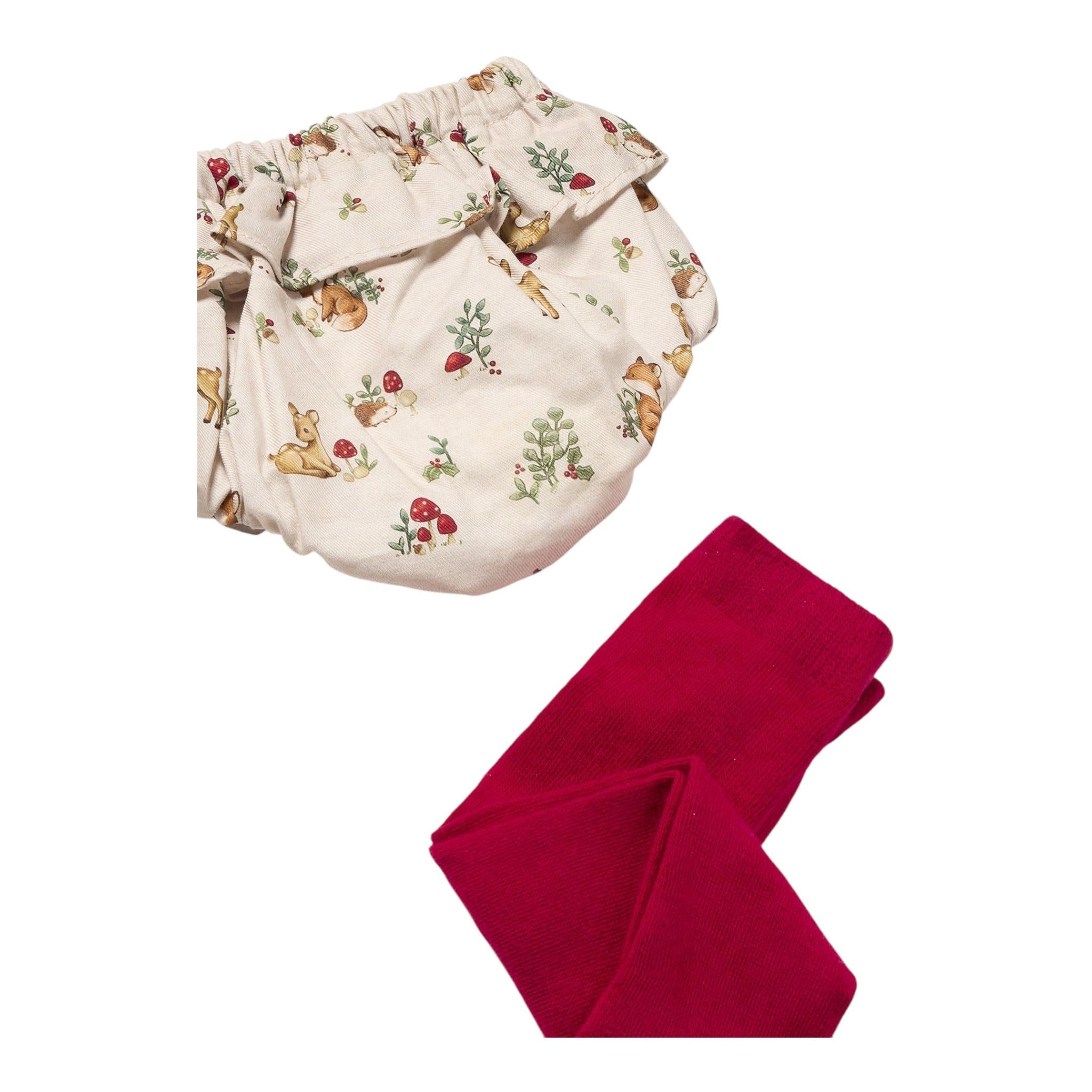 MAYORAL completo 3 pezzi maglia-culotte-calzini Rosso per Neonata 2243 ROSSO MAYORAL