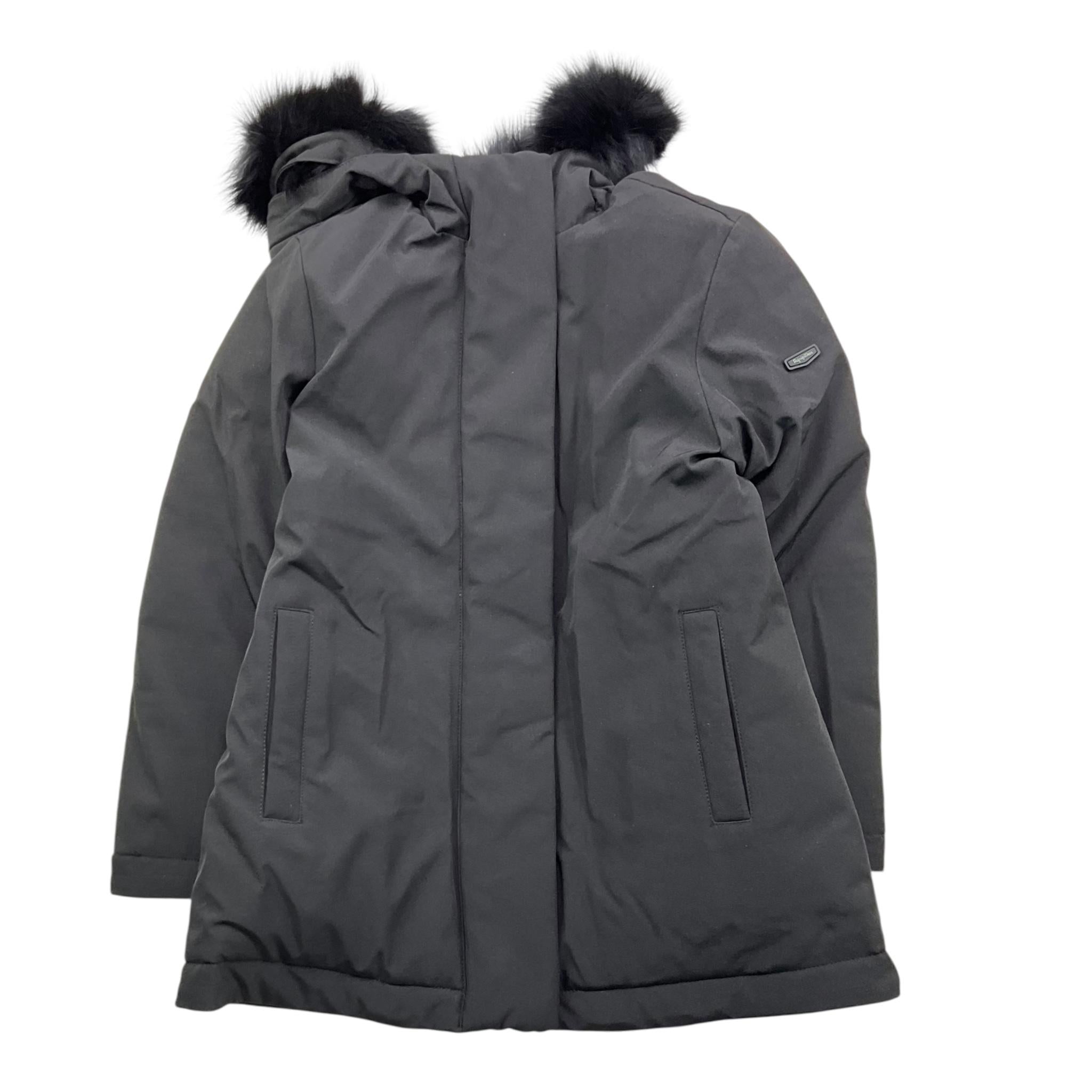REFRIGIWEAR giubbino tinta unita con zip e cappuccio modello lungo Nero per Bambina RWG963 NERO REFRIGIWEAR