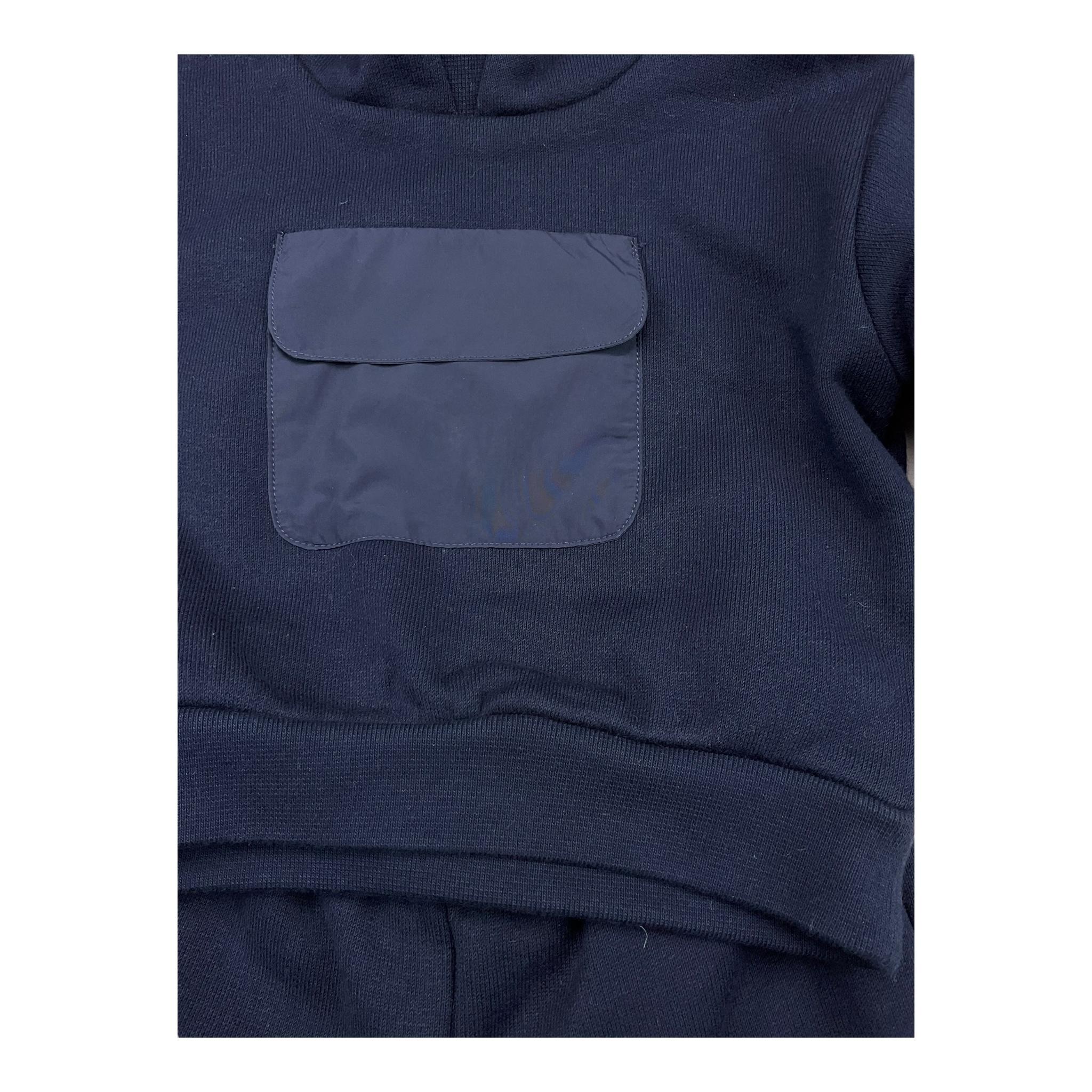 IL GUFO completo 2 pezzi felpa-pantalone tinta unita Blu per Neonato A24DP507M0107 BLU IL GUFO