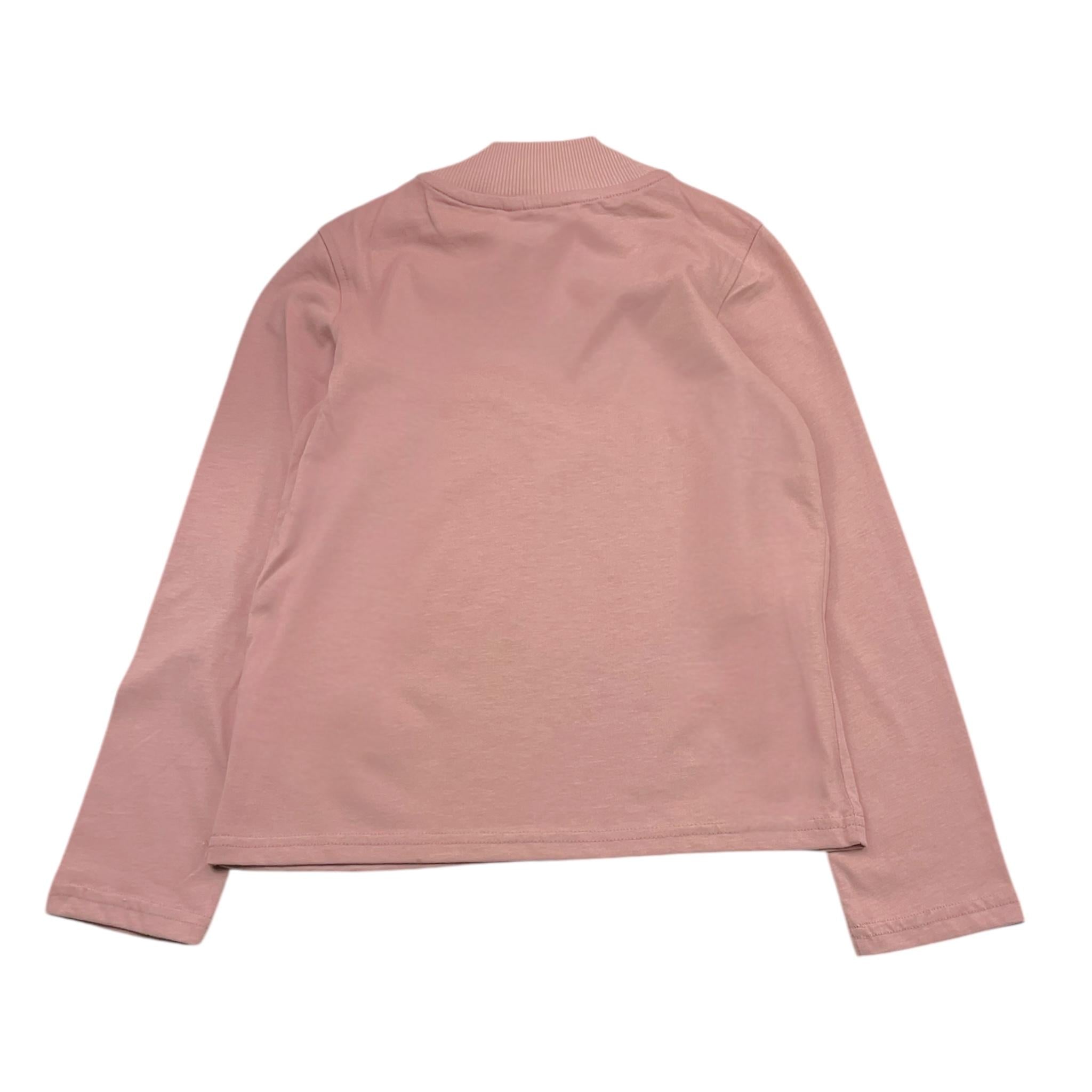 K-WAY shirt mezzo collo tinta unita con stampa Rosa per Bambina K6127IW ROSA K-WAY