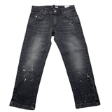 DROPSEASON2 jeans tinta unita con girovita regolabile Nero per Bambino FW242K08 NERO DROPSEASON2