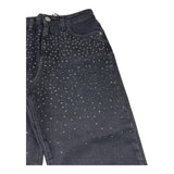 JOHN RICHMOND jeans tinta unita con brillantini Nero per Bambina RGA24015JE NERO JOHN RICHMOND