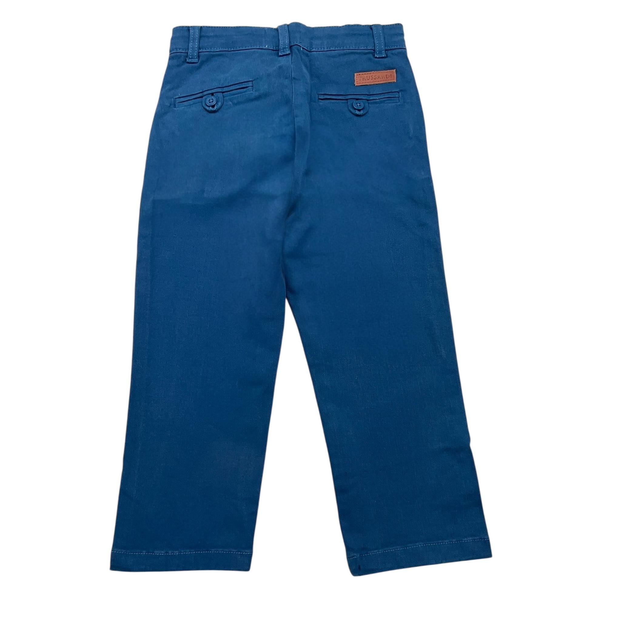 TRUSSARDI pantalone tinta unita con girovita regolabile Blu per Neonato TIA24033PAXN BLU TRUSSARDI