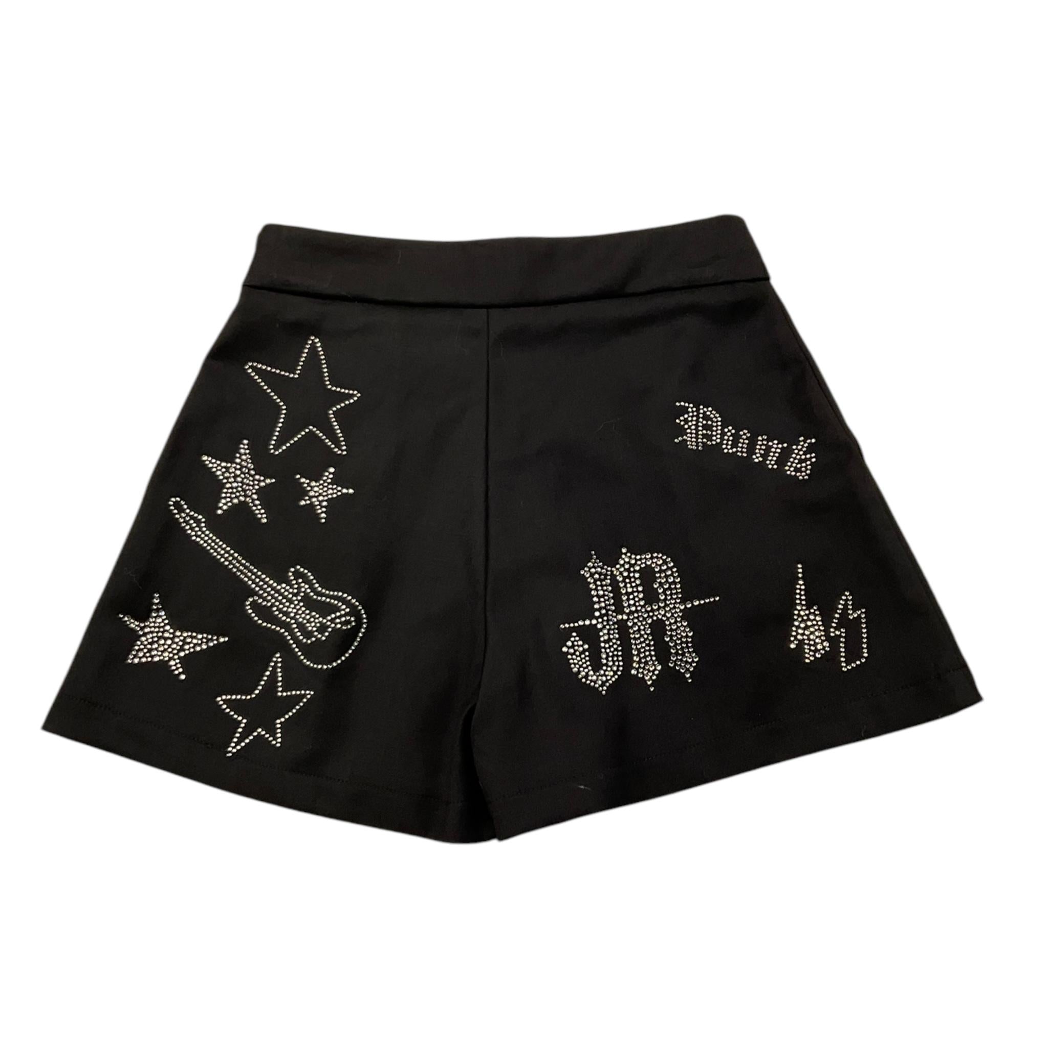 JOHN RICHMOND short tinta unita cn brillantini Nero per Bambina RGA25237SH NERO JOHN RICHMOND