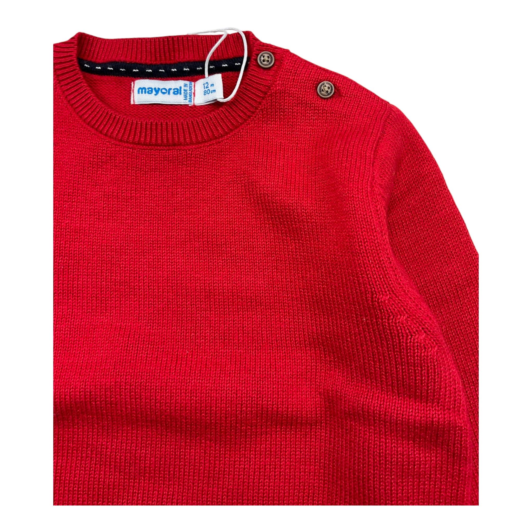 MAYORAL maglia girocollo tinta unita Rosso per Neonato 351 ROSSO MAYORAL