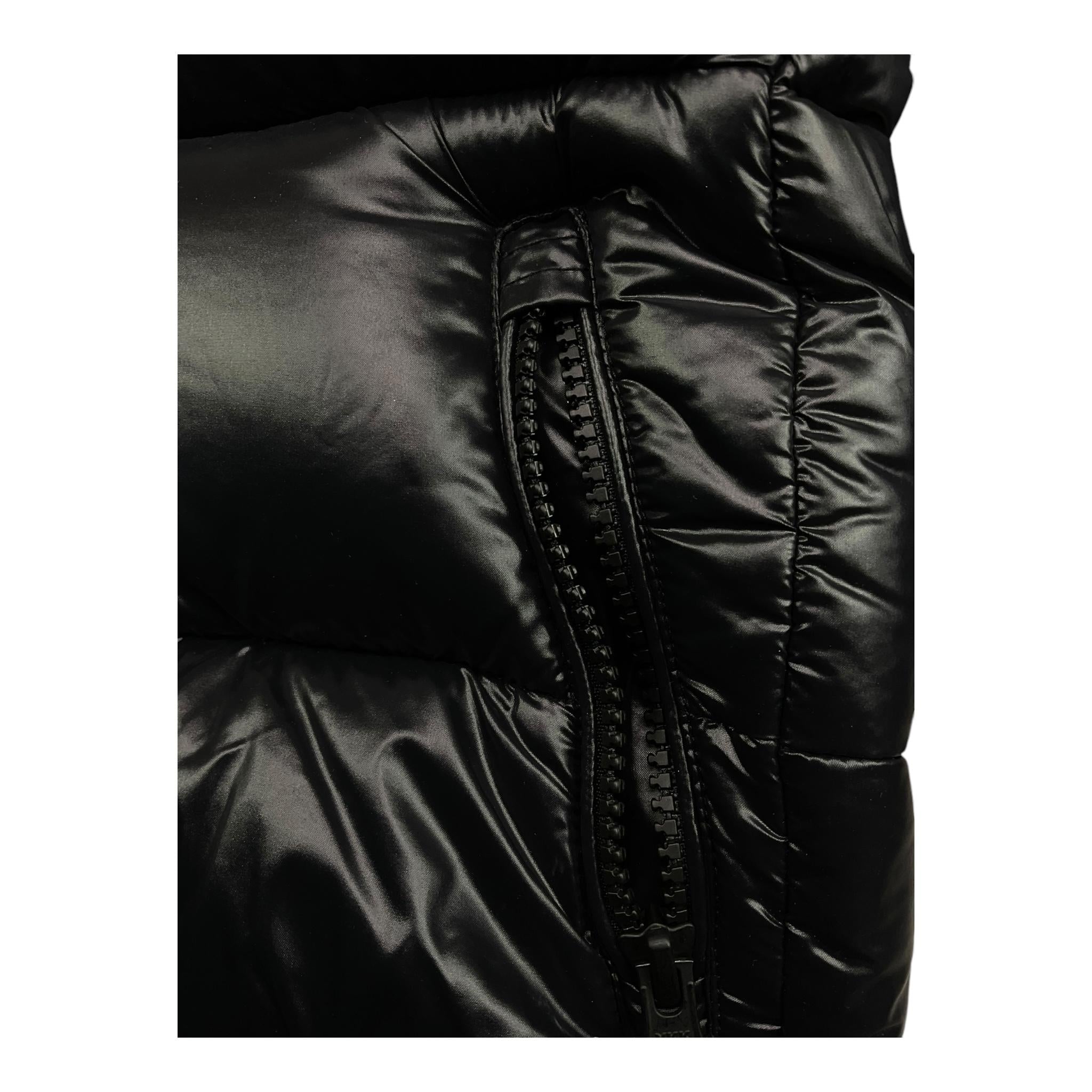 SAVE THE DUCK giubbino tinta unita con zip e cappuccio Nero per Bambina J31280B NERO SAVE THE DUCK