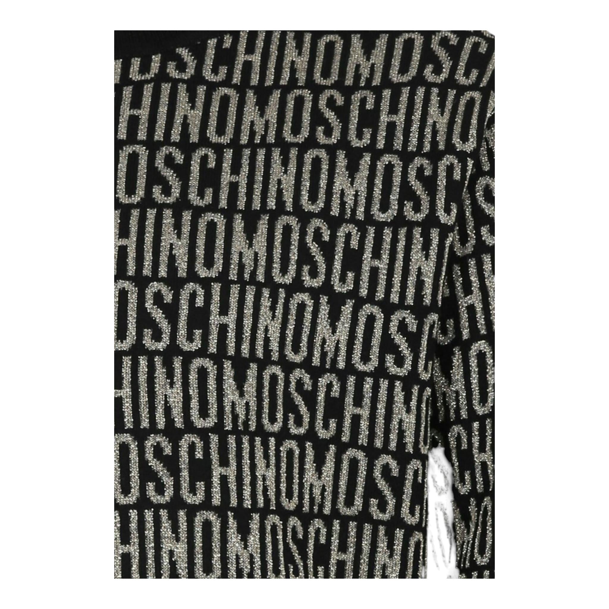 MOSCHINO maglia girocollo stampe logo Nero per Bambina HWW00J NERO MOSCHINO