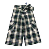 PICCOLA LUDO pantalone tricolore modello a palazzo con fantasia a quadri Verde per Bambina BS9WB004 VERDE PICCOLA LUDO
