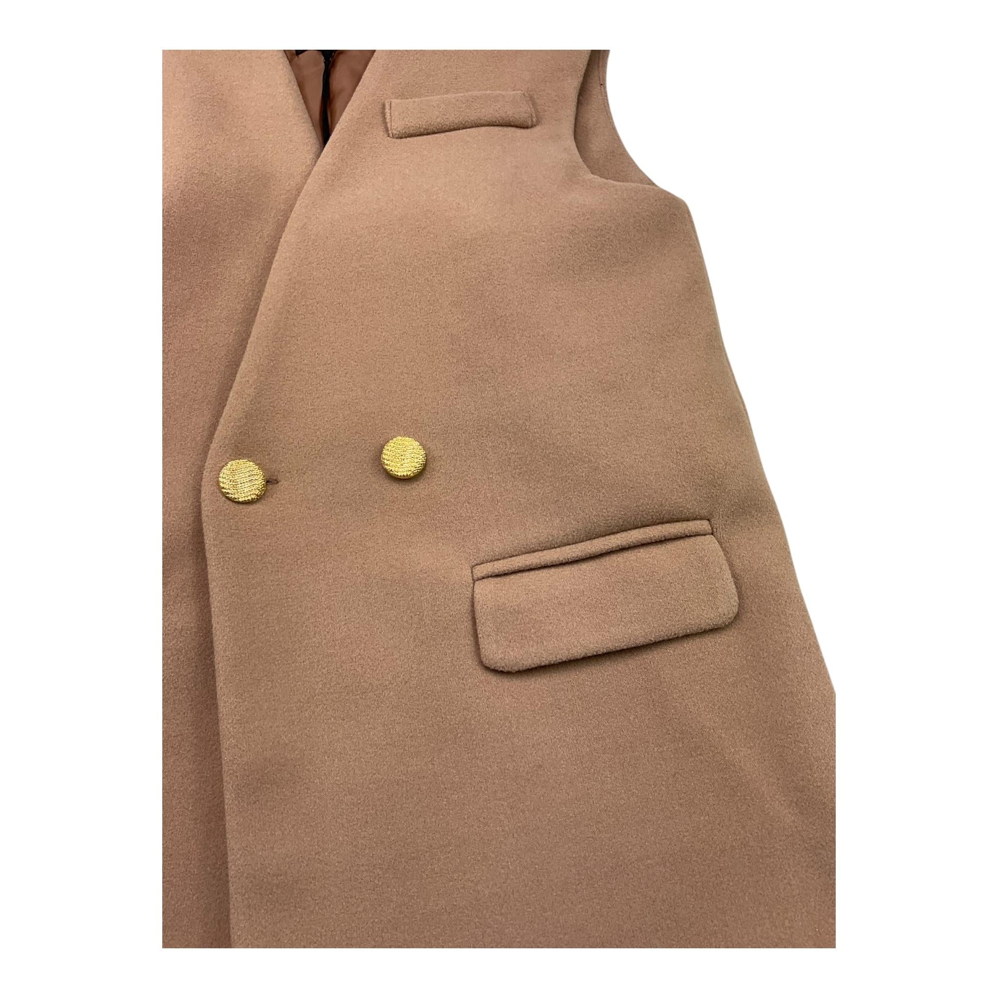 NAICE gilet tinta unita con bottoni in contrasto Beige per Bambina 231080 BEIGE NAICE