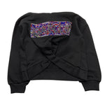 GAELLE felpa tinta unita con cappuccio e stampa Nero per Bambina 2741FY1062 NERO GAELLE