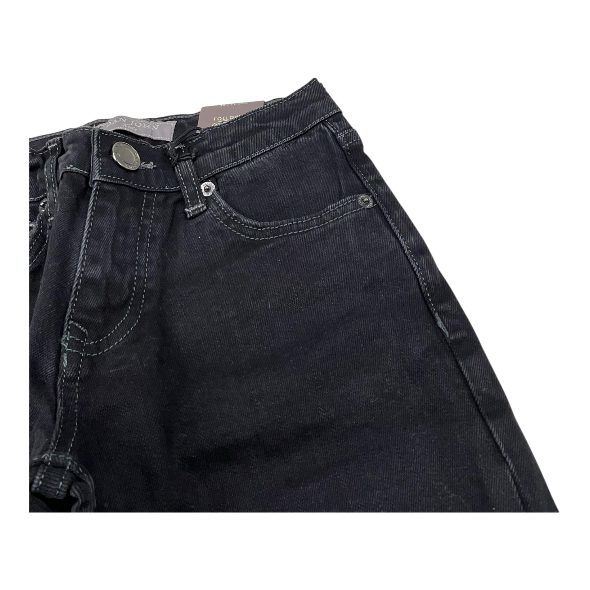 DAN JOHN jeans tinta unita con girovita regolabile Nero per Bambino PTD5307J NERO DAN JOHN