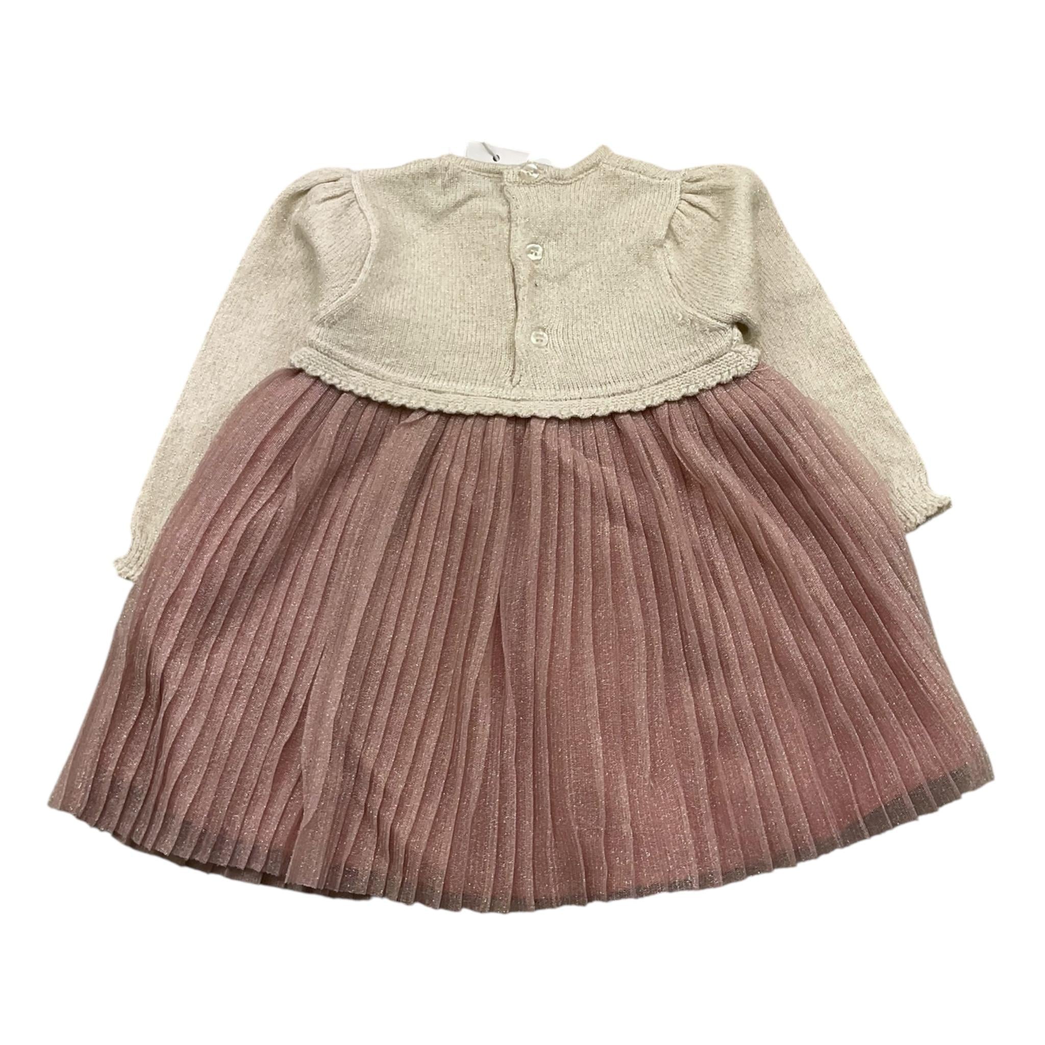 MAYORAL abito manica lunga con gonna in contrasto Rosa per Neonata 2906X ROSA MAYORAL