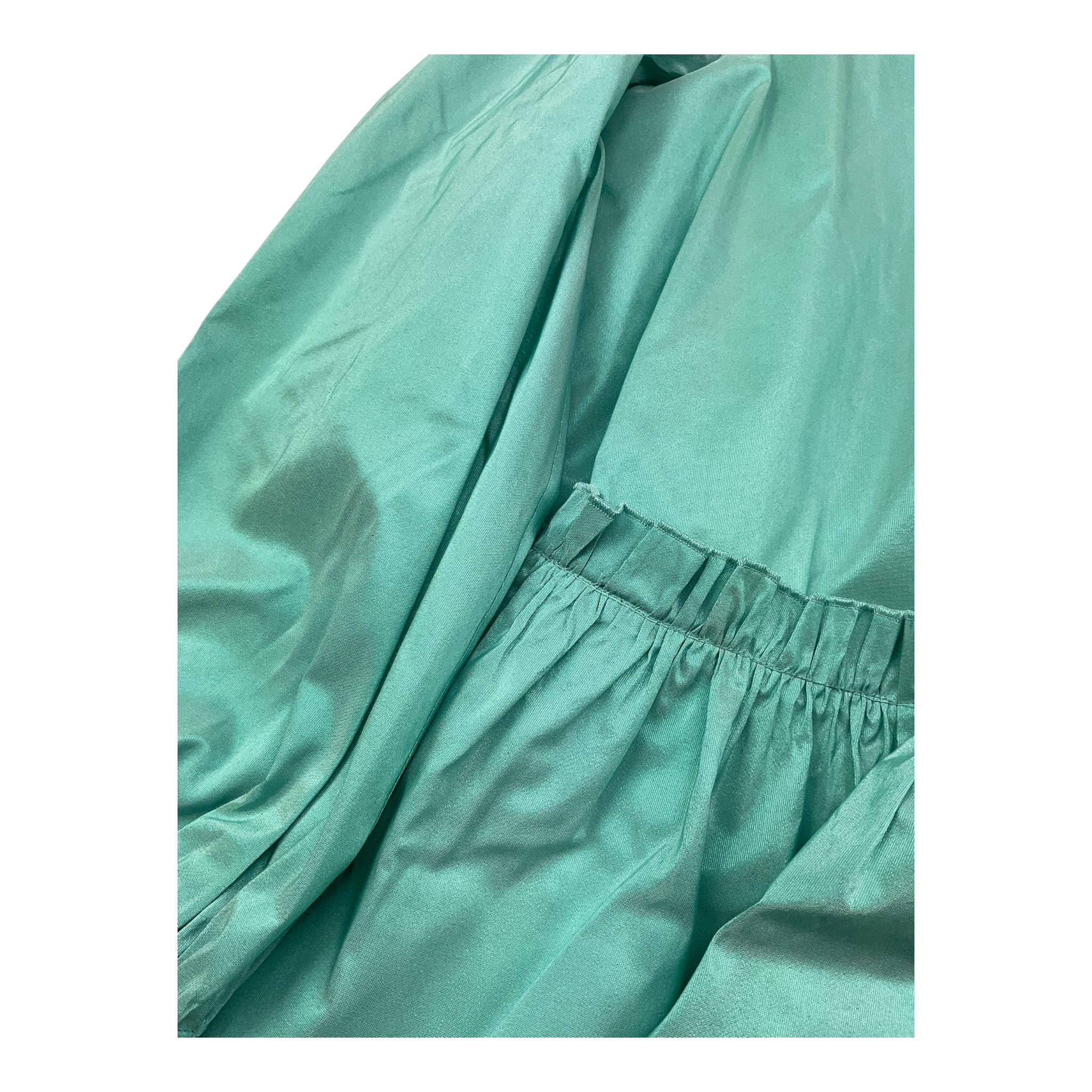 DOU DOU abito manica lunga tinta unita Verde acqua per Bambina DV1B00 VERDE ACQUA DOU DOU