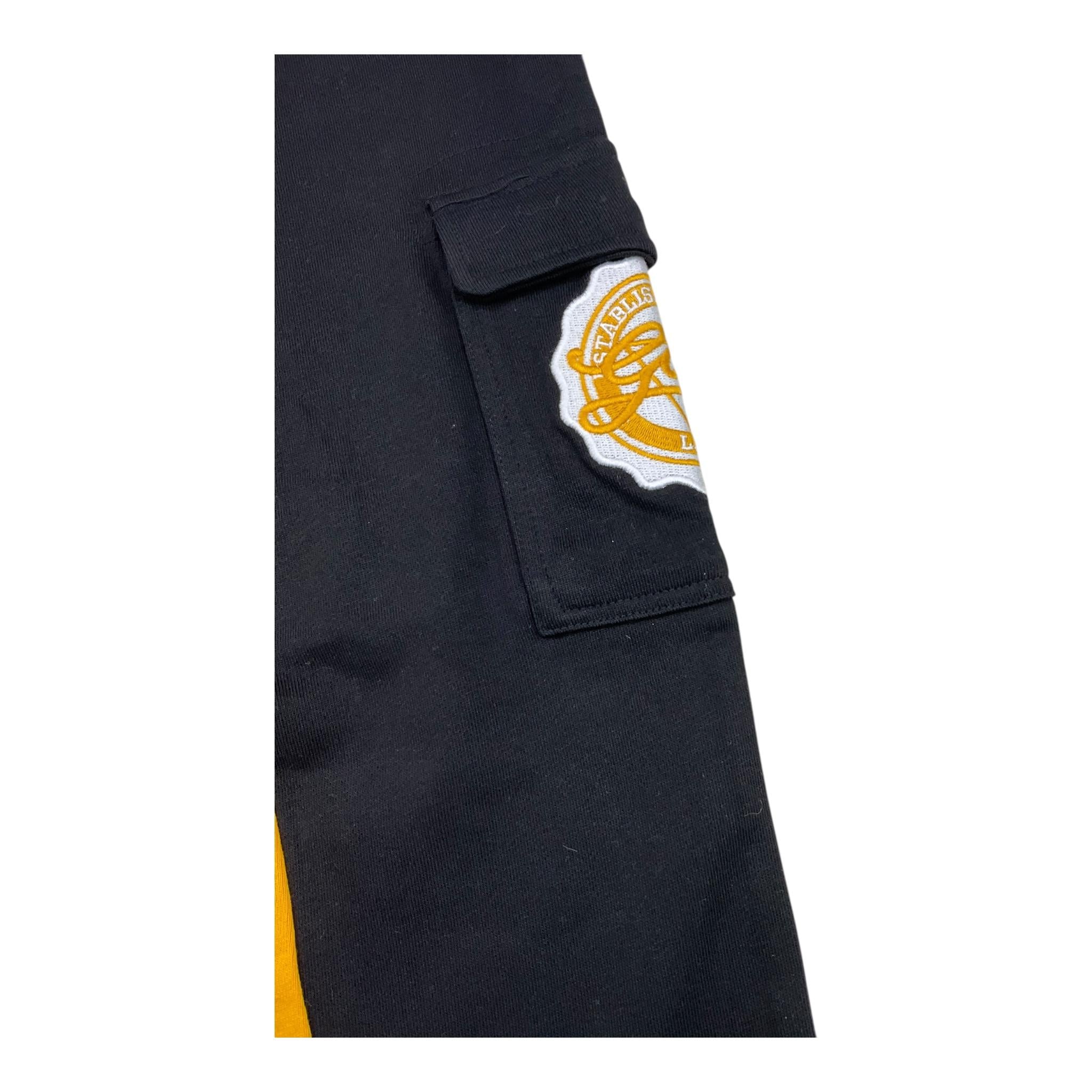 GUESS pantalone modello tuta con profili in contrasto Nero per Bambino L4YQ12KA6R4 NERO GUESS
