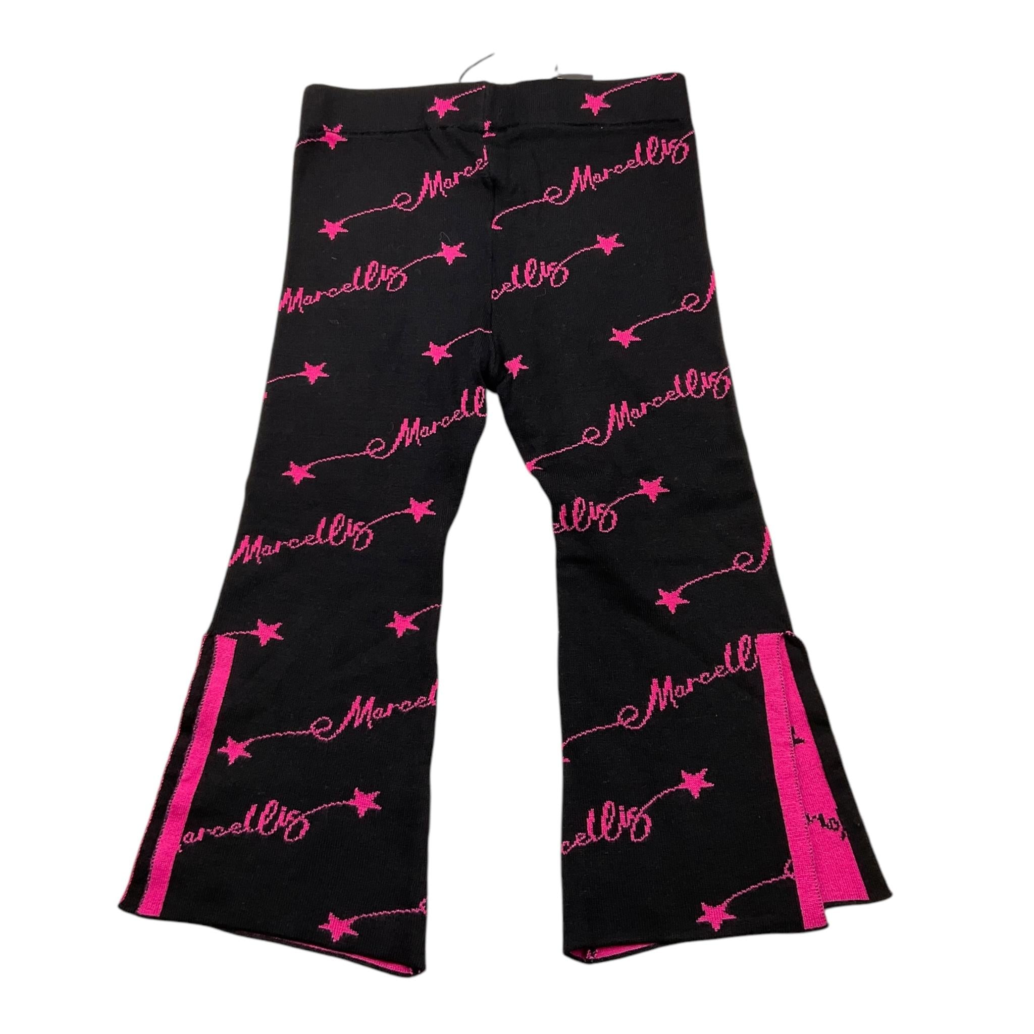 MARC ELLIS pantalone modello a zampa tinta unita logato Nero per Neonata JMNPT00182 NERO MARC ELLIS