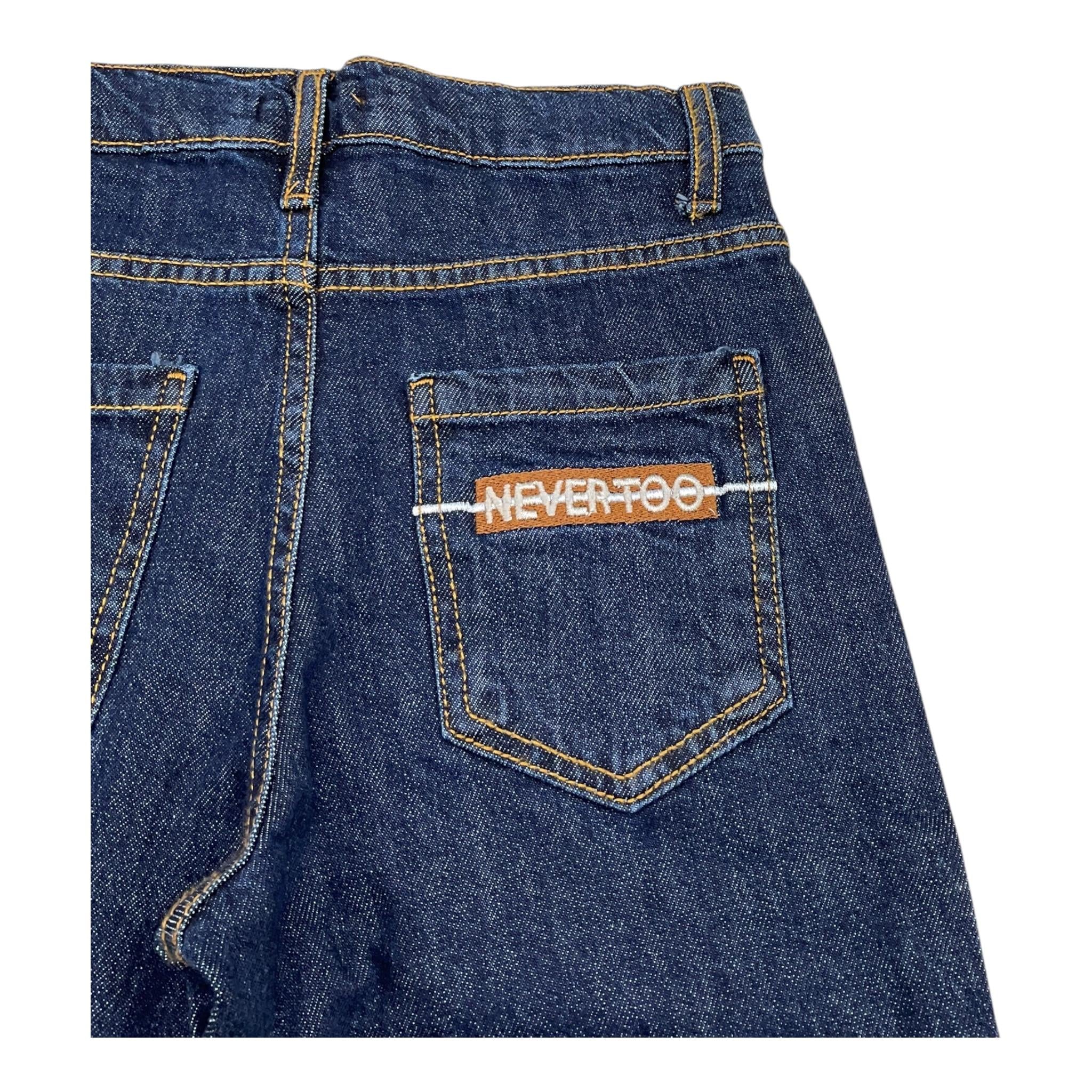 NEVER TOO jeans tinta unita con girovita regolabile Blu per Bambino NT2188B BLU NEVER TOO