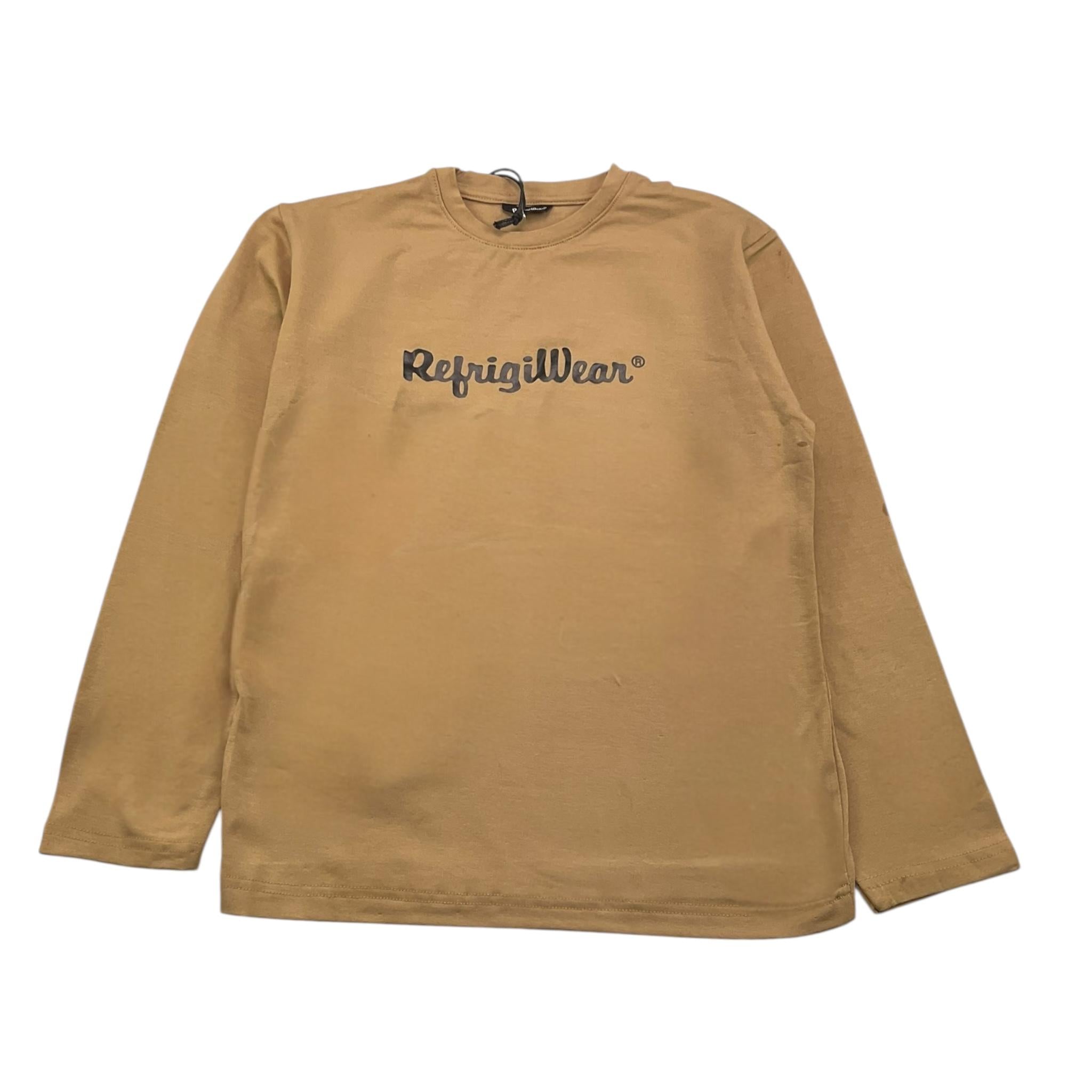 REFRIGIWEAR shirt girocollo tinta unita cn logo Beige per Bambino RW358S BEIGE REFRIGIWEAR
