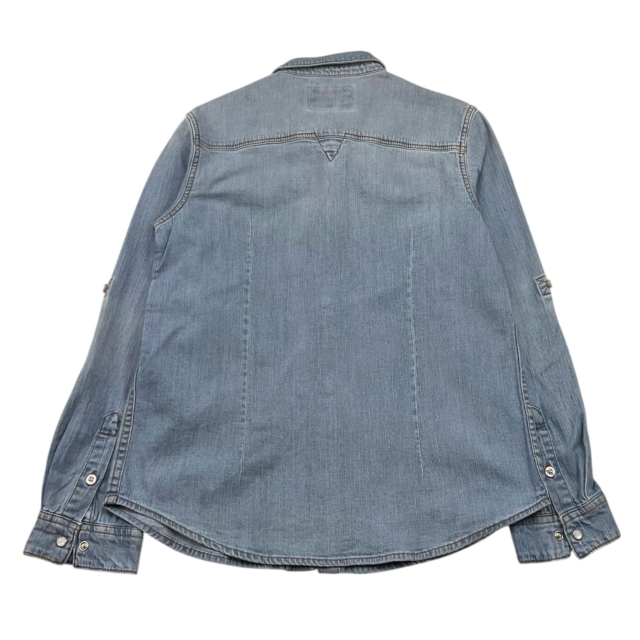 GUESS camicia manica lunga in denim tinta unita Azzurro per Bambino L4GH06D3PF5 AZZURRO GUESS