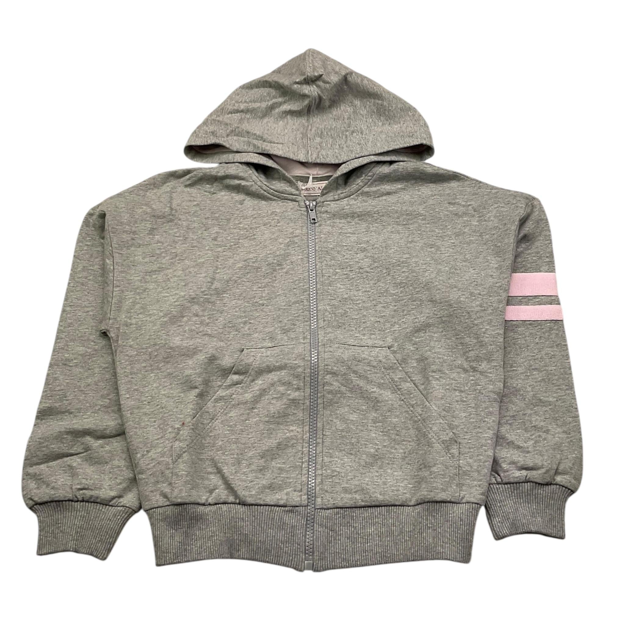 MONNALISA felpa con zip e cappuccio tinta unita Grigio per Bambina 178800R1 GRIGIO MONNALISA