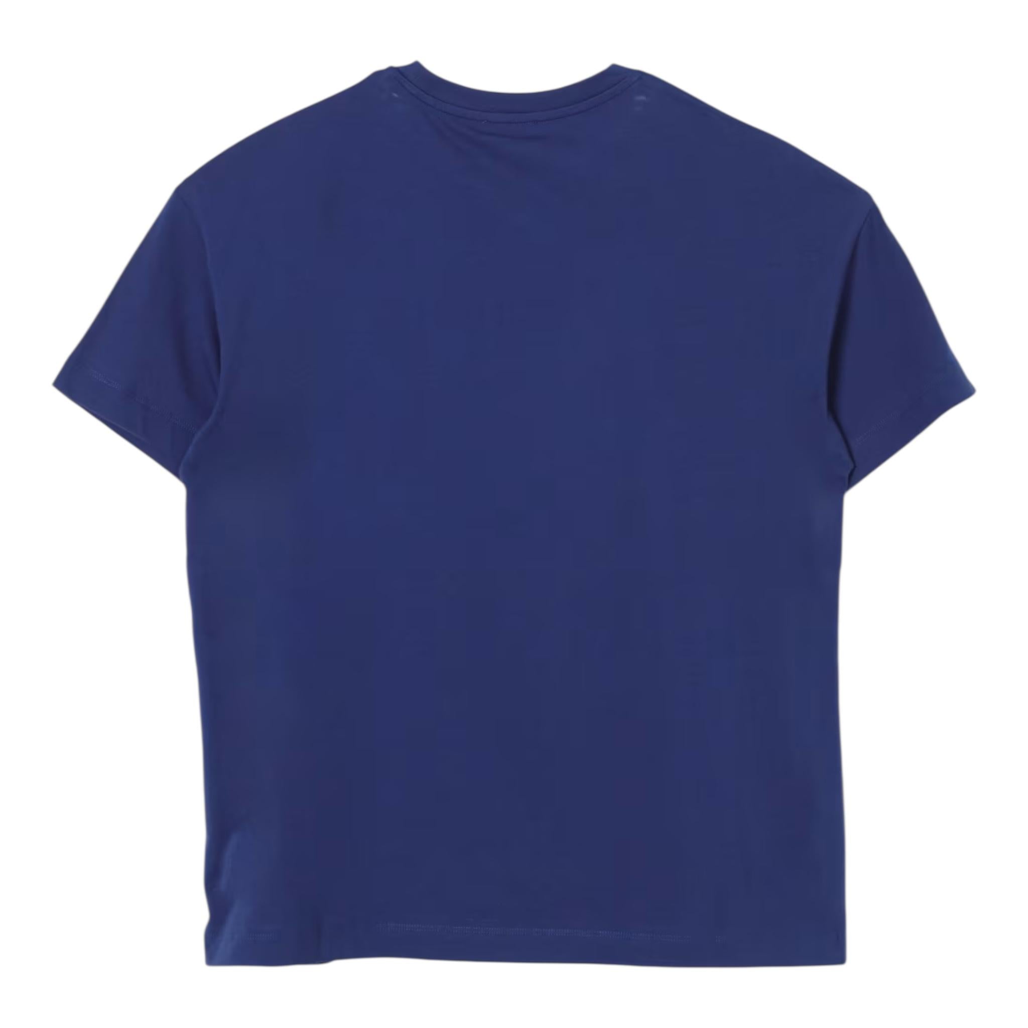 ETRO t-shirt girocollo tinta unita con logo Blu per Bambino GV8P51 BLU ETRO