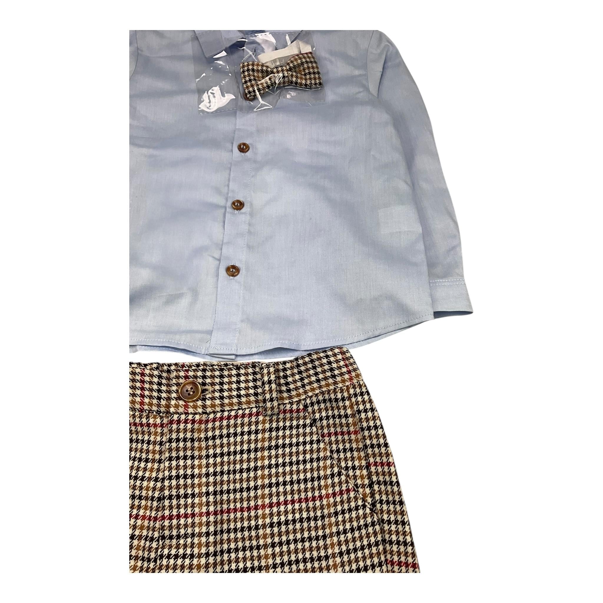 BARCELLINO completo 3 pezzi camicia-pantalone-papillon Azzurro per Neonato 1150705L AZZURRO BARCELLINO
